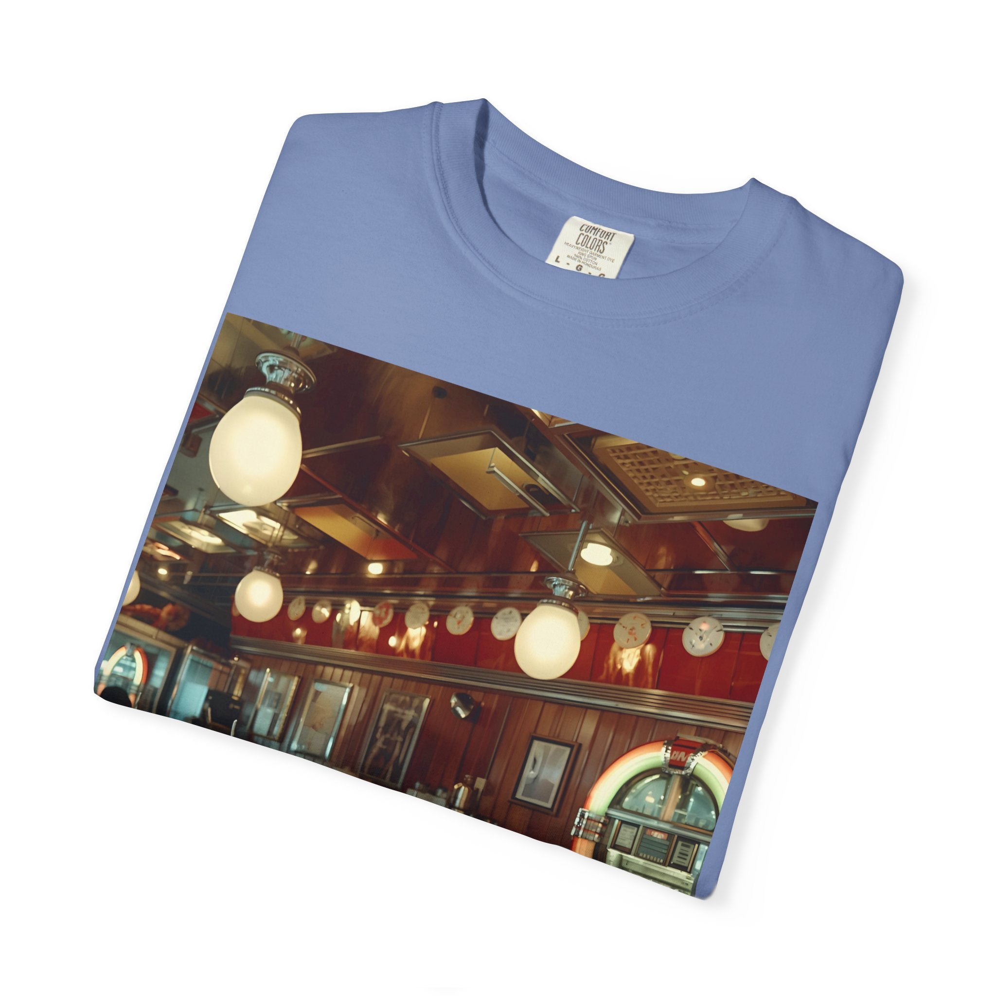 Cozy Cafe Vibe T-Shirt | Unisex Garment-Dyed Tee for Casual Outings, Vintage Style, Ice Cream Lovers, Retro Aesthetic, Everyday Wear