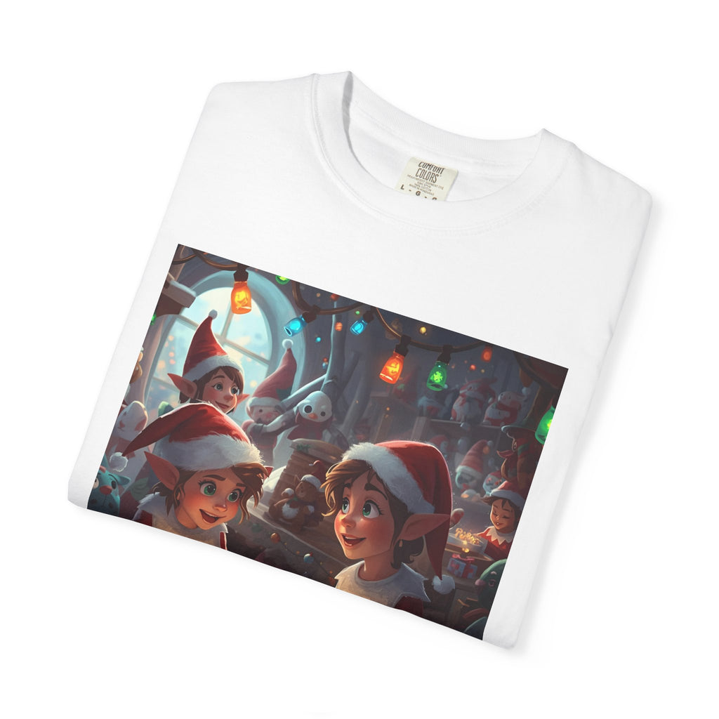 Festive Christmas Elf T-Shirt, Holiday Gift, Unisex Tee, Seasonal Wear, Family Celebration, Santa Theme