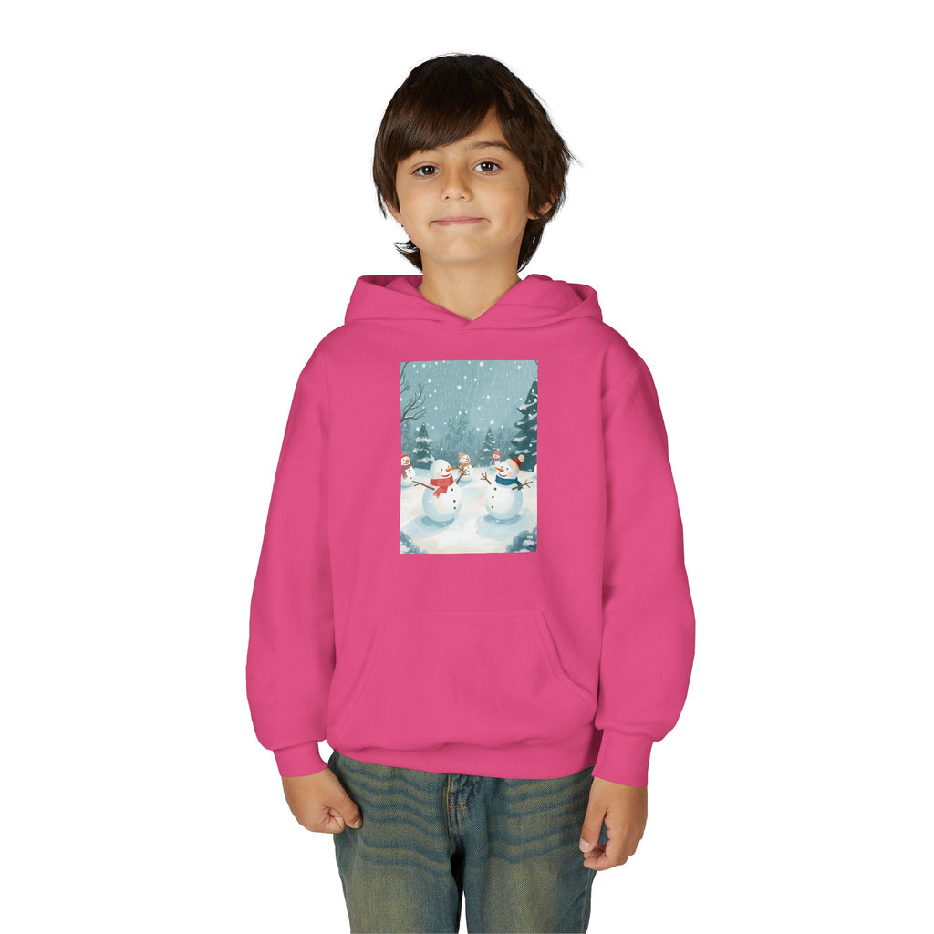 Festive Snowman Hoodie for Kids, Winter Sweatshirt, Christmas Gift, Holiday Apparel, Cozy Winter Wear