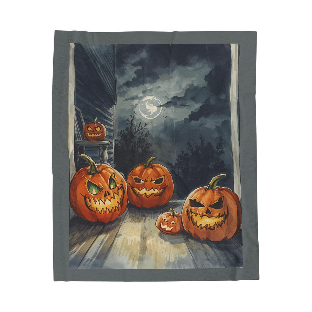 Halloween Pumpkin Scary Velveteen Plush Blanket