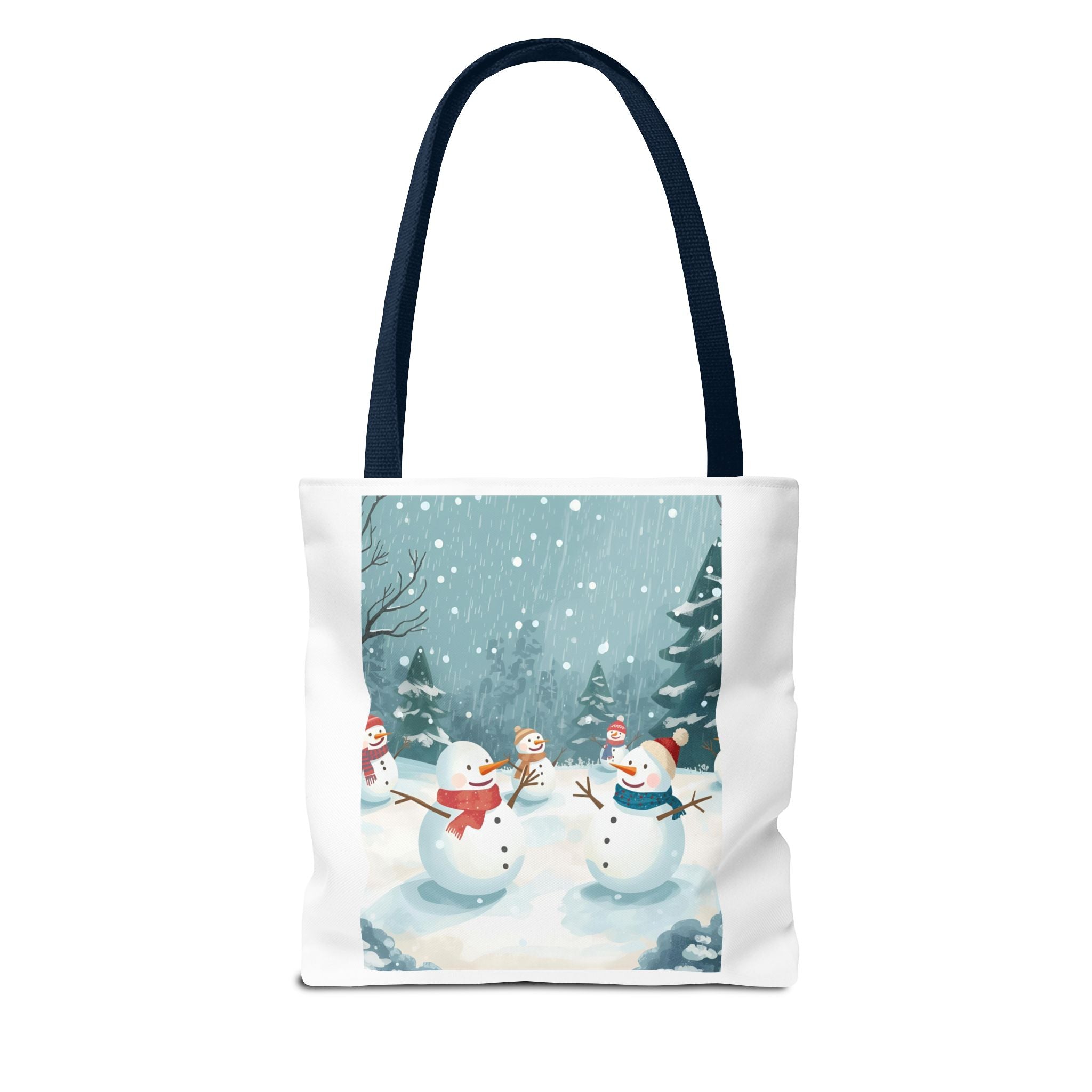 Christmas Winter Wonderland Tote Bag, Snowman Design, Holiday Shopping Bag, Christmas Gift, Reusable Eco Bag, Festive Accessory