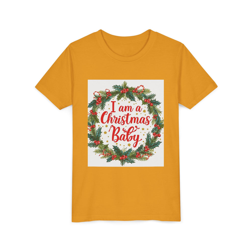 I Am A Christmas Baby Youth Short Sleeve Tee