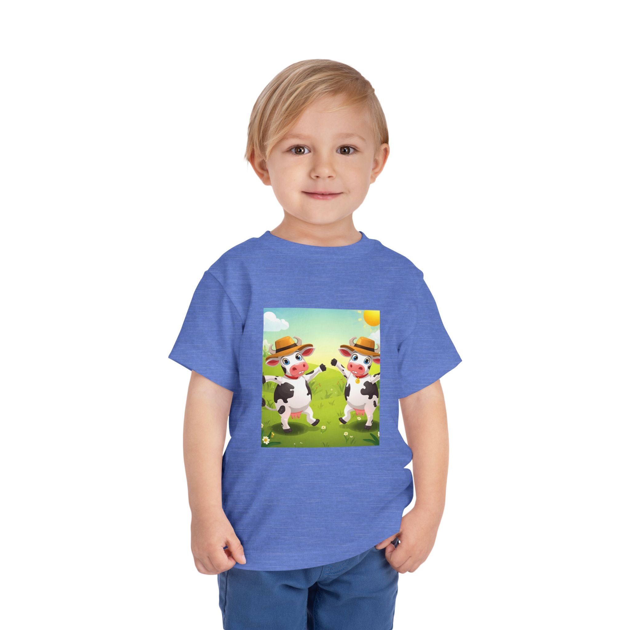 Cute Cow Fun Farm Toddler Short Sleeve Tee