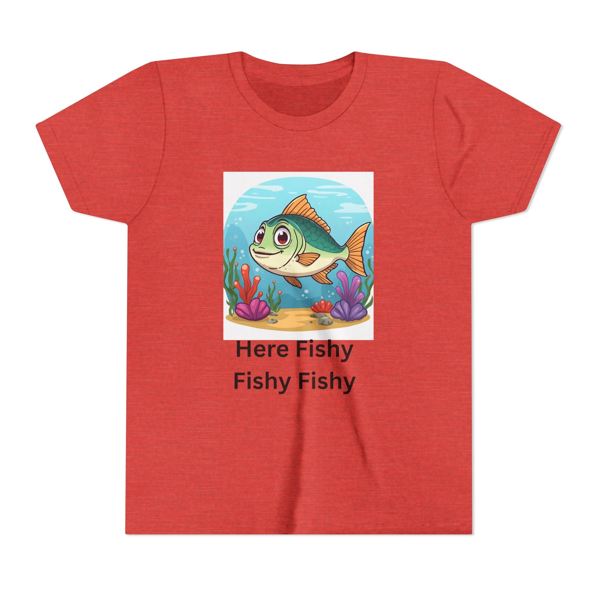 Here Fishy Fishy Fishy Youth Short Sleeve Tee