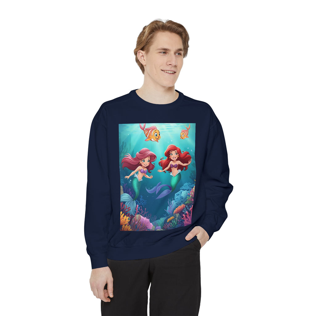 Mermaid Unisex Garment-Dyed Sweatshirt