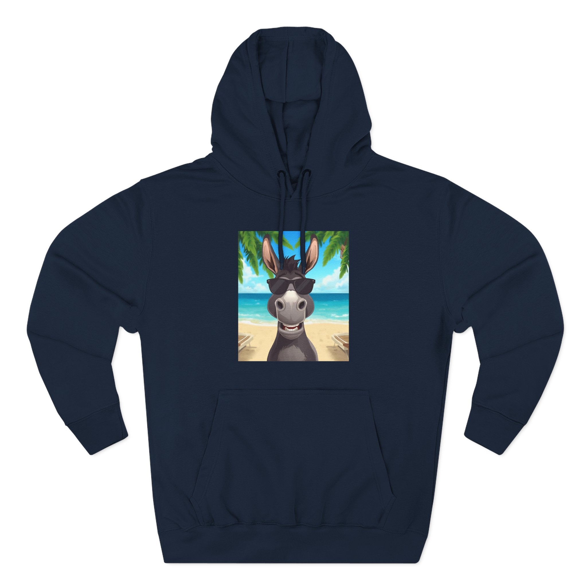 Donkey Beach Vibe Three-Panel Fleece Hoodie