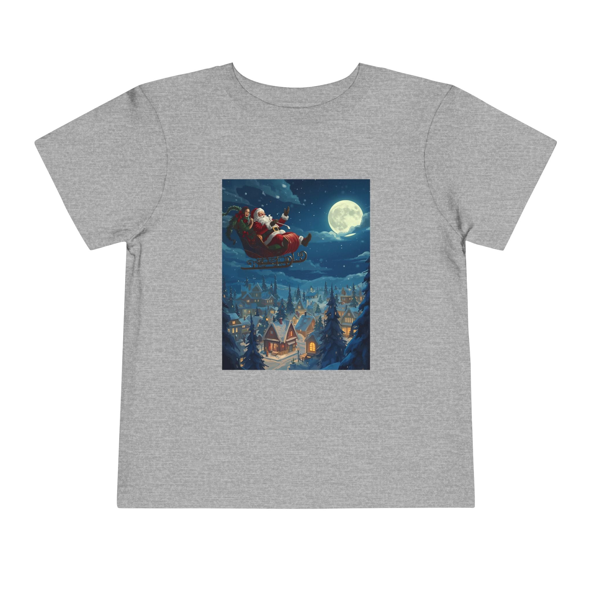 Christmas Santa Sleigh Toddler Short Sleeve Tee
