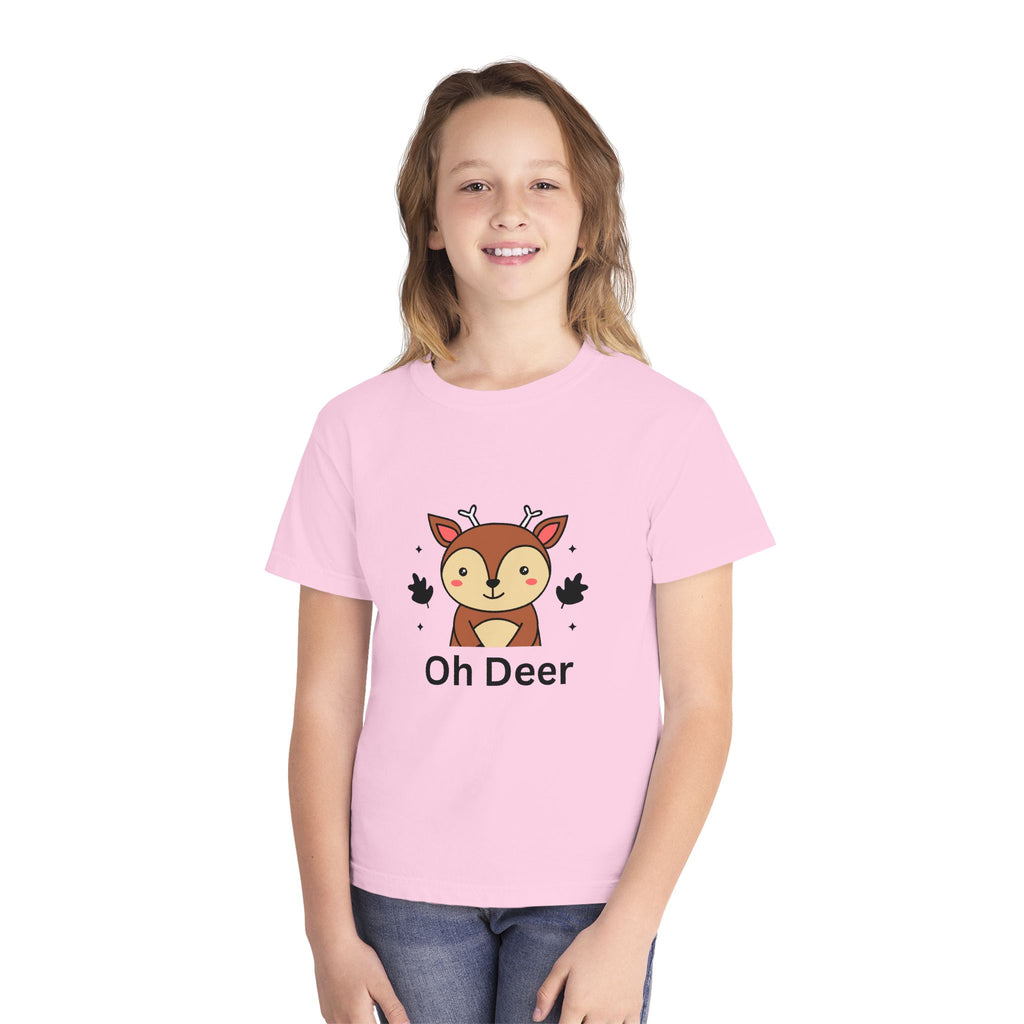 Funny Kids Tee - "Oh Deer" Design, Youth Shirt, Cute Animal Graphic, Perfect Gift for Birthdays, Holidays, or Playtime