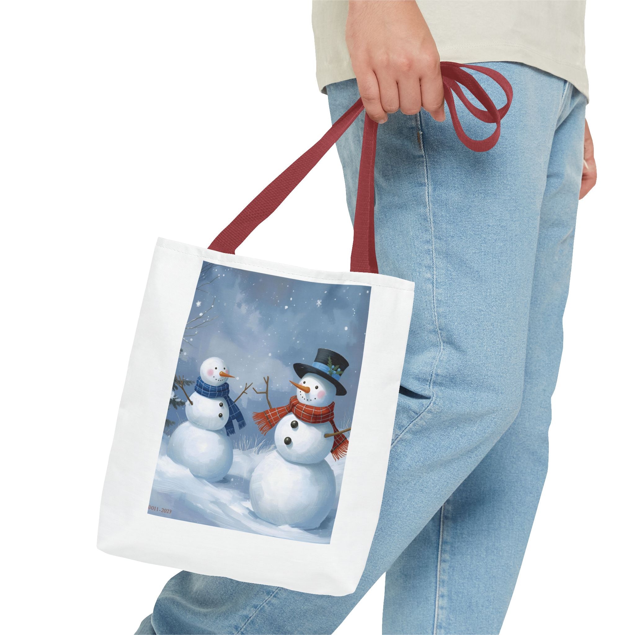 Christmas Snowman Family Tote Bag (AOP)