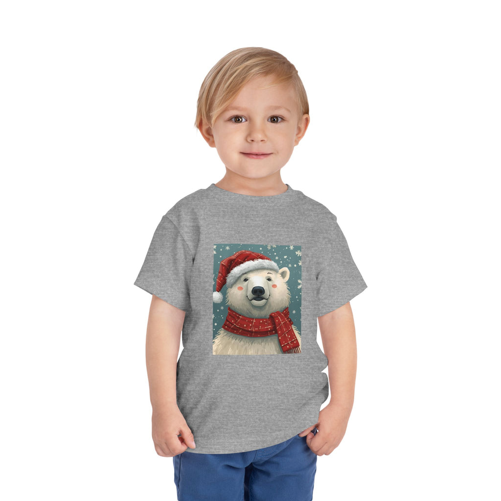 Adorable Holiday Polar Bear Toddler Tee, Christmas Gift, Cute Winter Shirt, Kids Fashion, Seasonal Apparel
