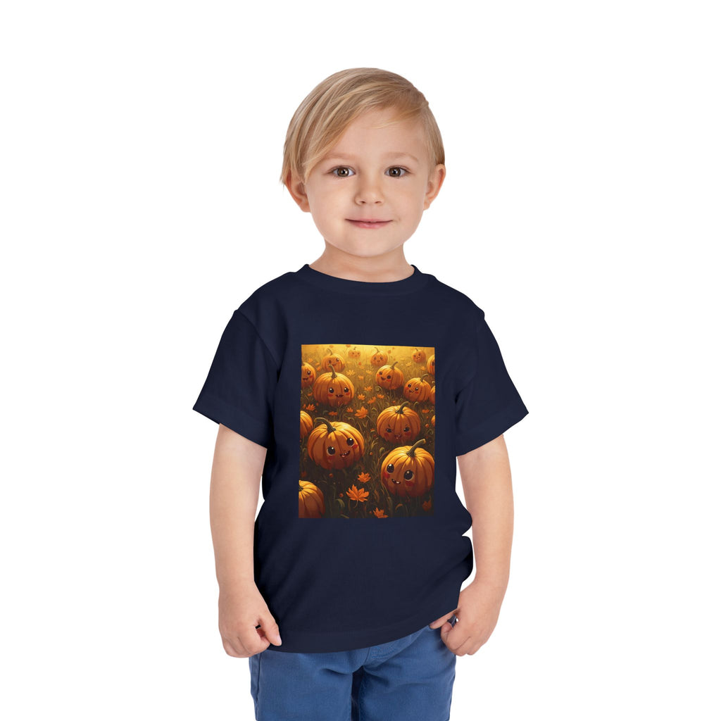 Pumpkin Halloween Toddler Tee - Cute Halloween Shirt, Fall Outfit, Pumpkin Lovers Gift, Kids Halloween Apparel, Toddler Party Tee