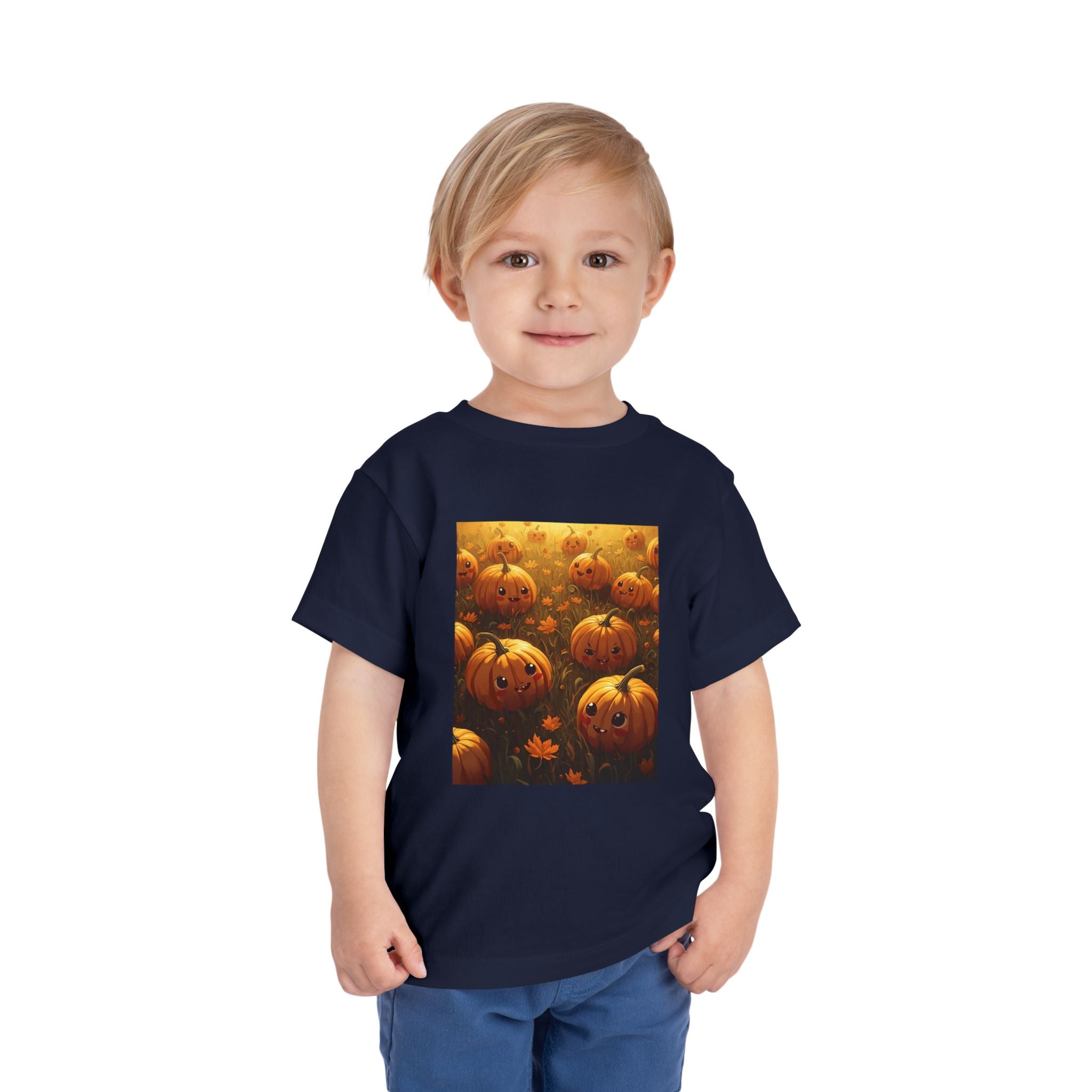 Pumpkin Halloween Toddler Tee - Cute Halloween Shirt, Fall Outfit, Pumpkin Lovers Gift, Kids Halloween Apparel, Toddler Party Tee