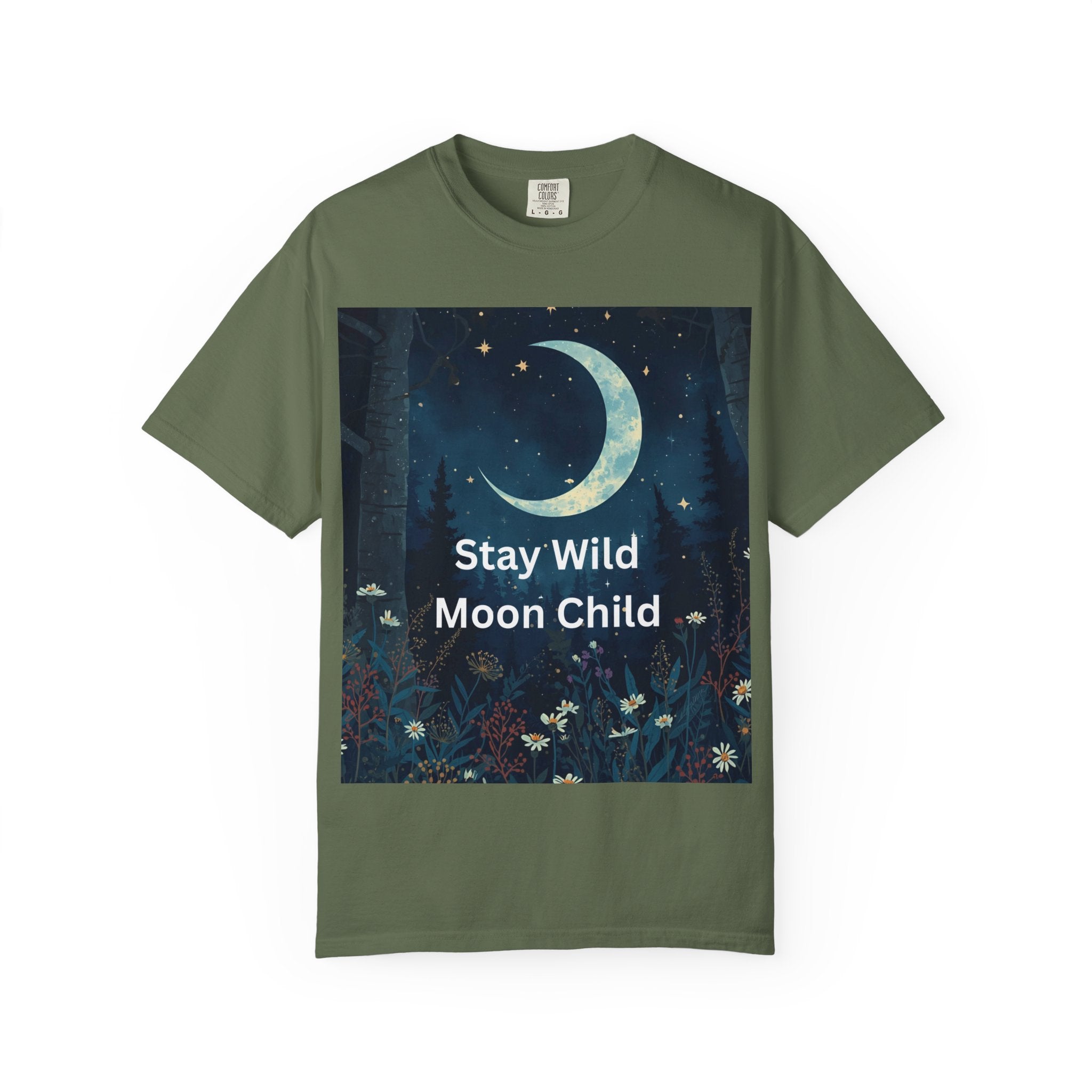 Unisex Stay Wild Moon Child T-Shirt, Stay Wild Graphic Tee, Boho Style Shirt, Gift for Nature Lovers, Vintage Vibe Apparel