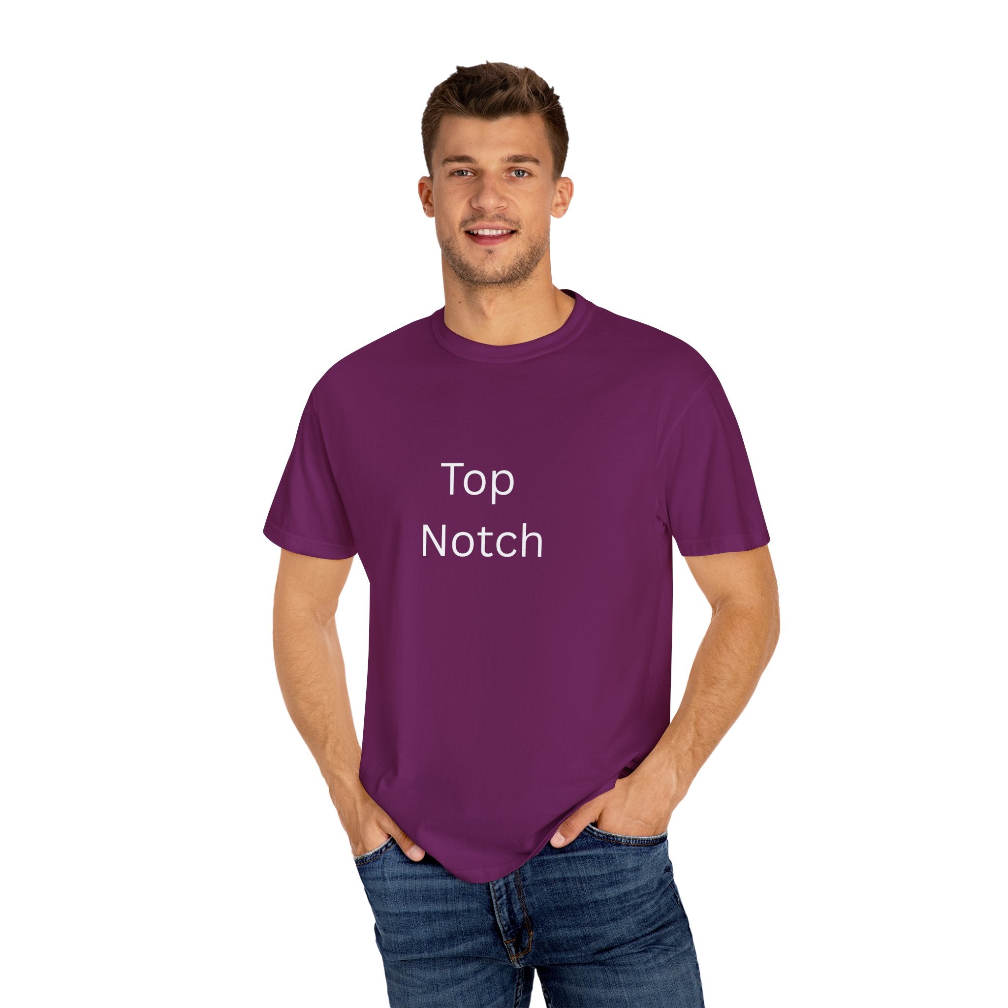 Top Notch Garment-Dyed T-Shirt - Casual Comfort, Everyday Wear, Eco-Friendly, Unisex Style, Gift for Friends