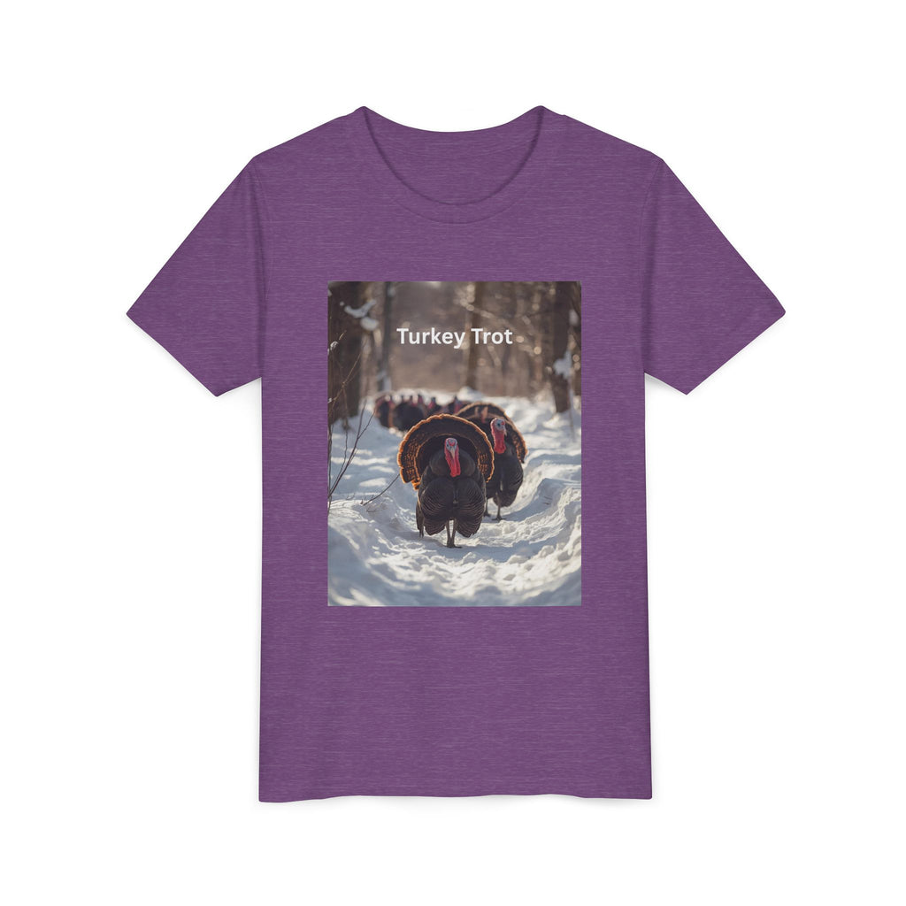 Thanksgiving Turkey Trot Youth Tee, Cute Holiday Shirt, Fall Apparel, Kids Thanksgiving Outfit, Funny Tee for Celebration