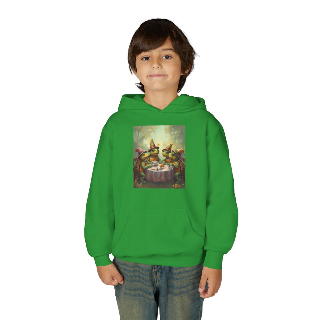 Whimsical Turtle Youth Heavy Blend Hooded Sweatshirt