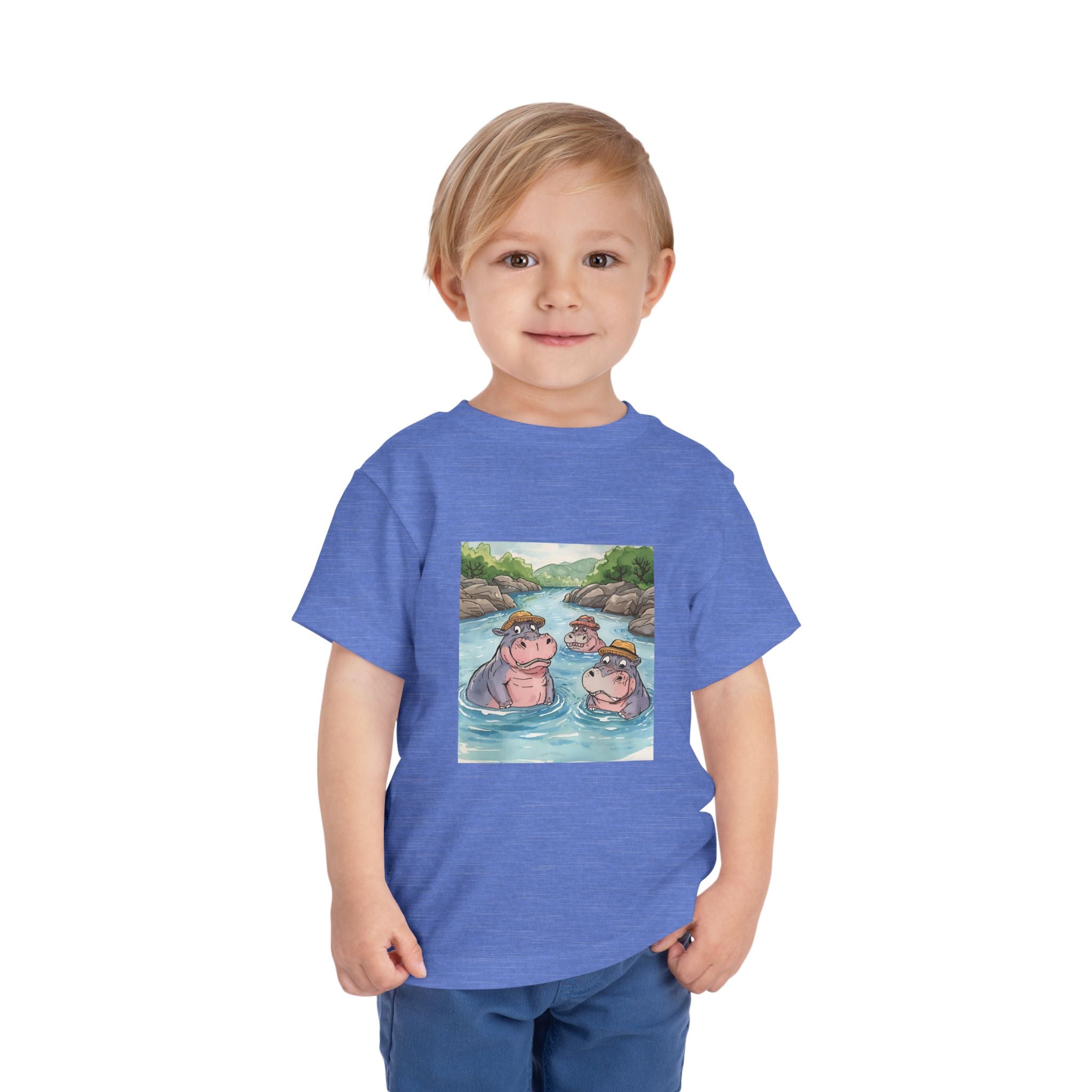 Hippo Cute Toddler Short Sleeve Tee