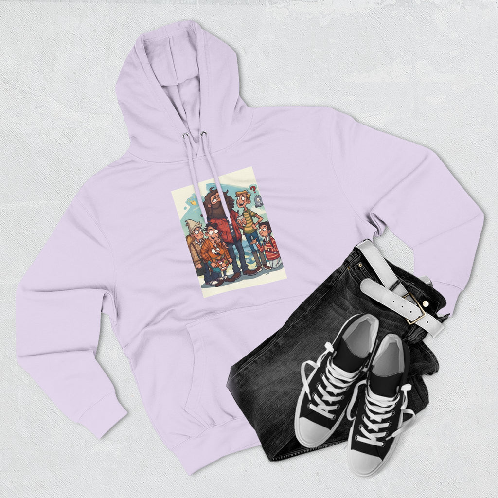 Cozy Family Fun Hoodie, Three-Panel Fleece Sweatshirt, Gift for Parents, Casual Wear, Holiday Apparel, Winter Fashion