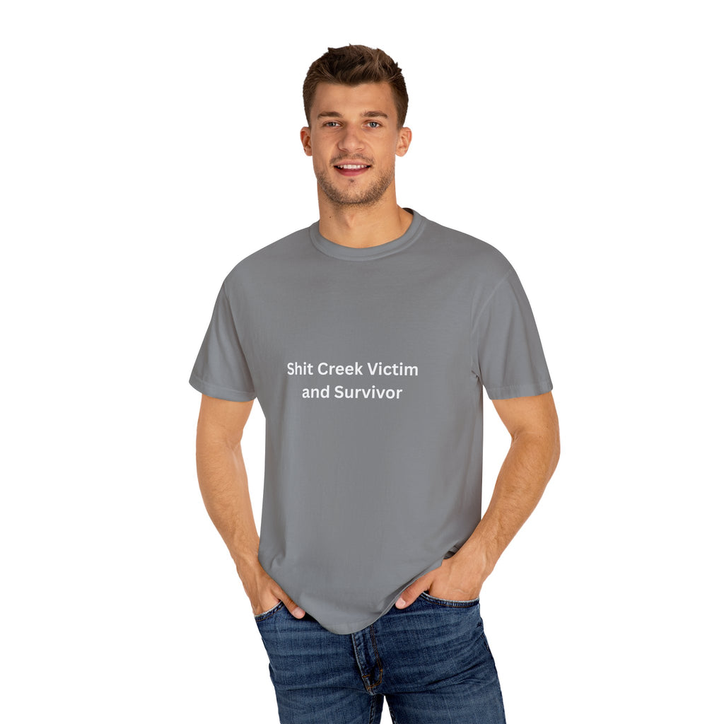 Shit Creek Survivor Garment-Dyed T-Shirt - Soft, Stylish, Perfect for Everyday Wear, Casual Outings, Gifts for Birthdays or Holidays