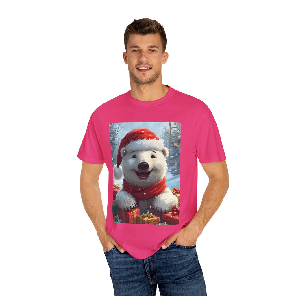 Christmas Polar Bear T-Shirt, Holiday Tee, Winter Apparel, Gift For Animal Lovers, Festive Casual Wear