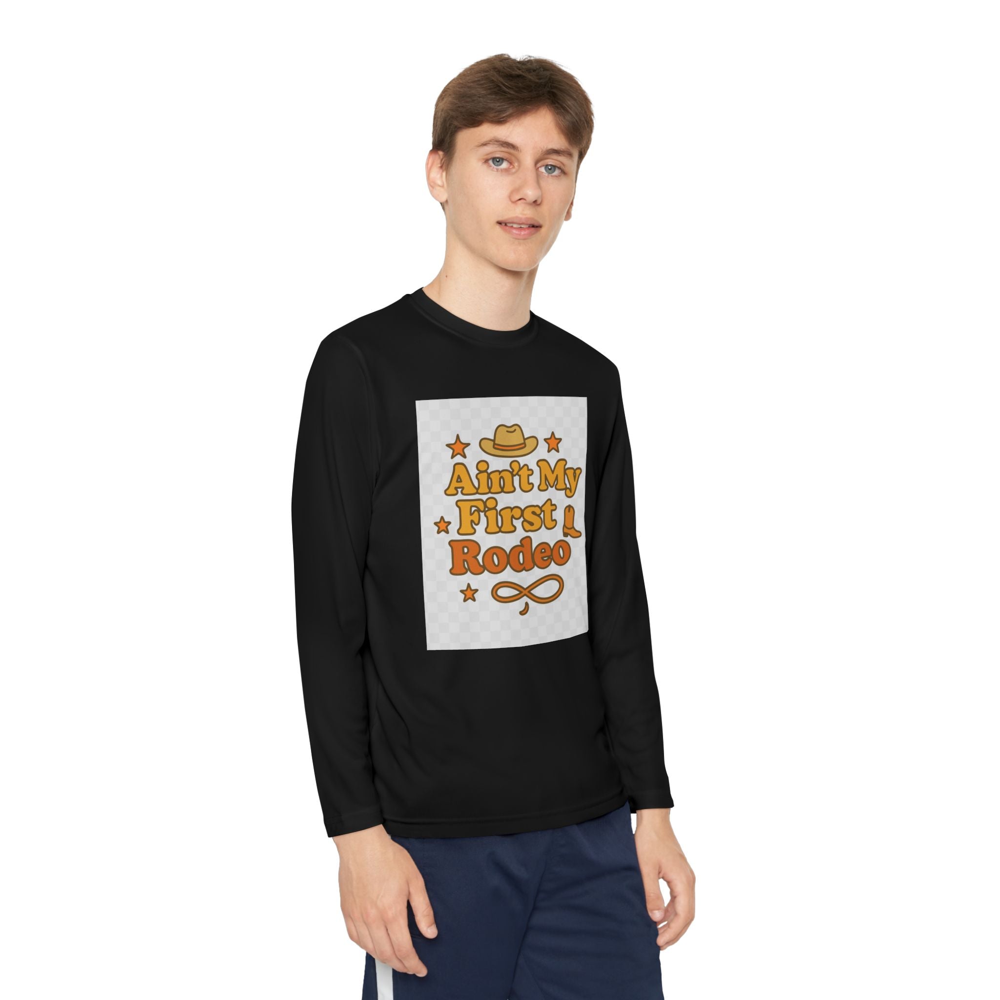 Ain't My First Rodeo Youth Long Sleeve Competitor Tee