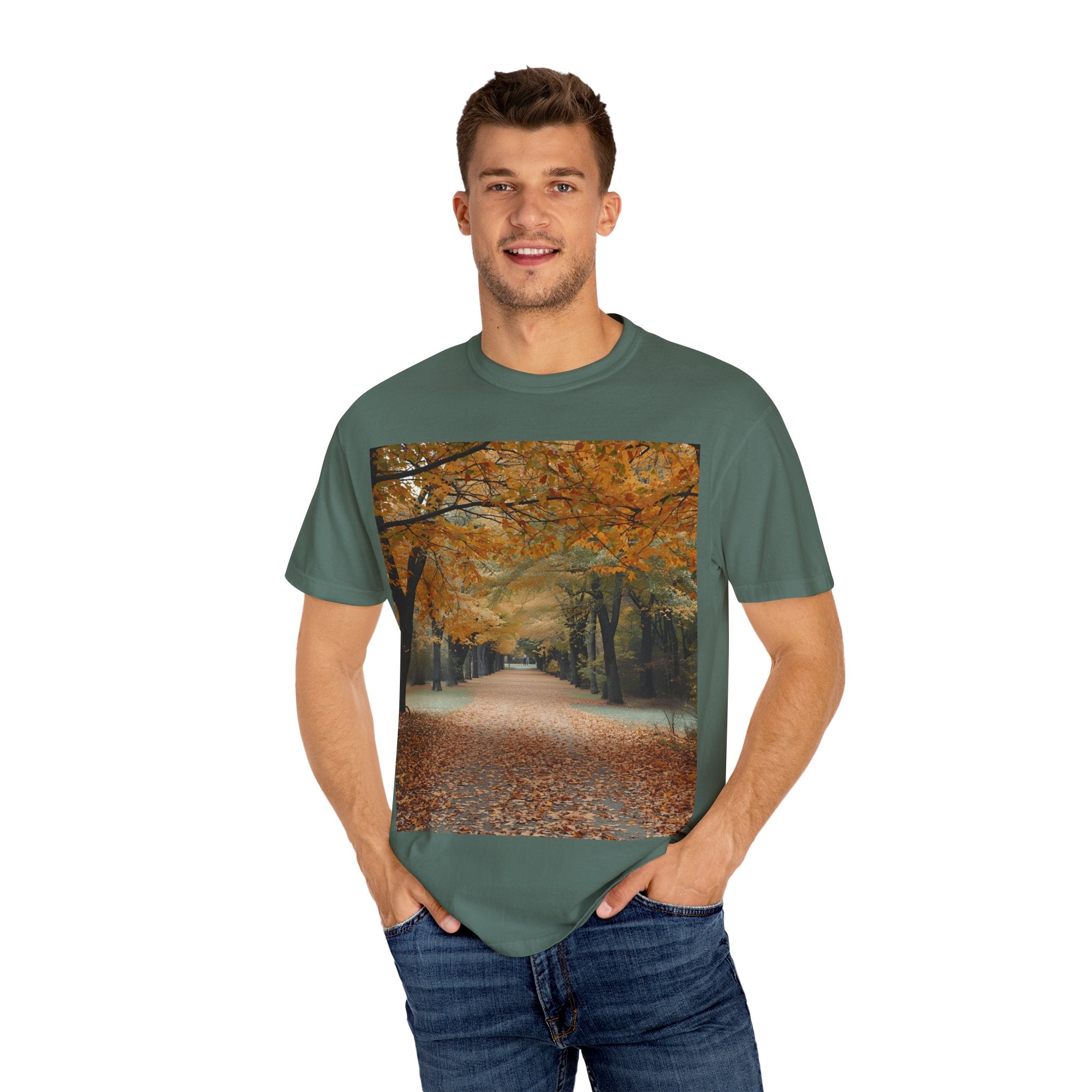 Autumn Pathways Unisex T-Shirt - Cozy Fall Vibes, Nature Lover's Tee, Seasonal Style, Perfect for Thanksgiving, Outdoors Events