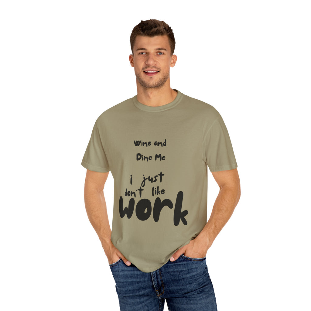 Wine & Dine Unisex T-Shirt: Casual Humor Tee for Parties, Gifts, or Everyday Wear – Fun Statement Shirt