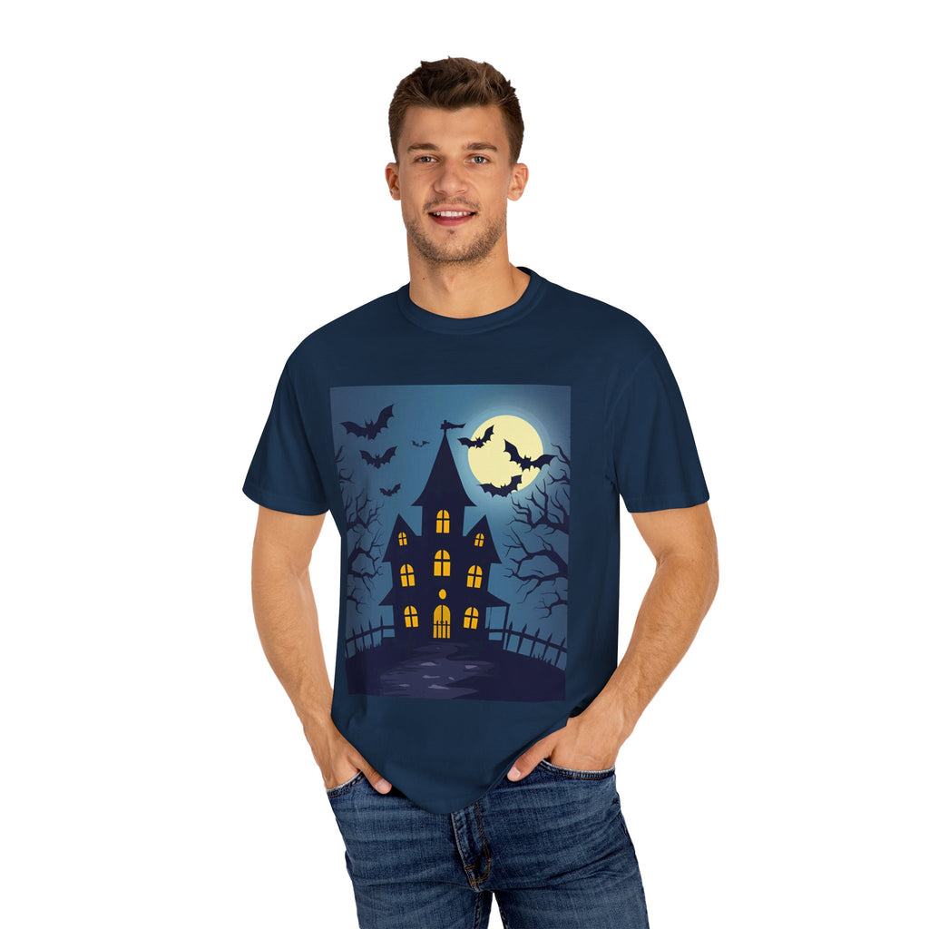 Haunted House Graphic T-Shirt | Halloween Tee, Unisex Shirt, Spooky Top, Fall Apparel, Gift for Halloween Lovers