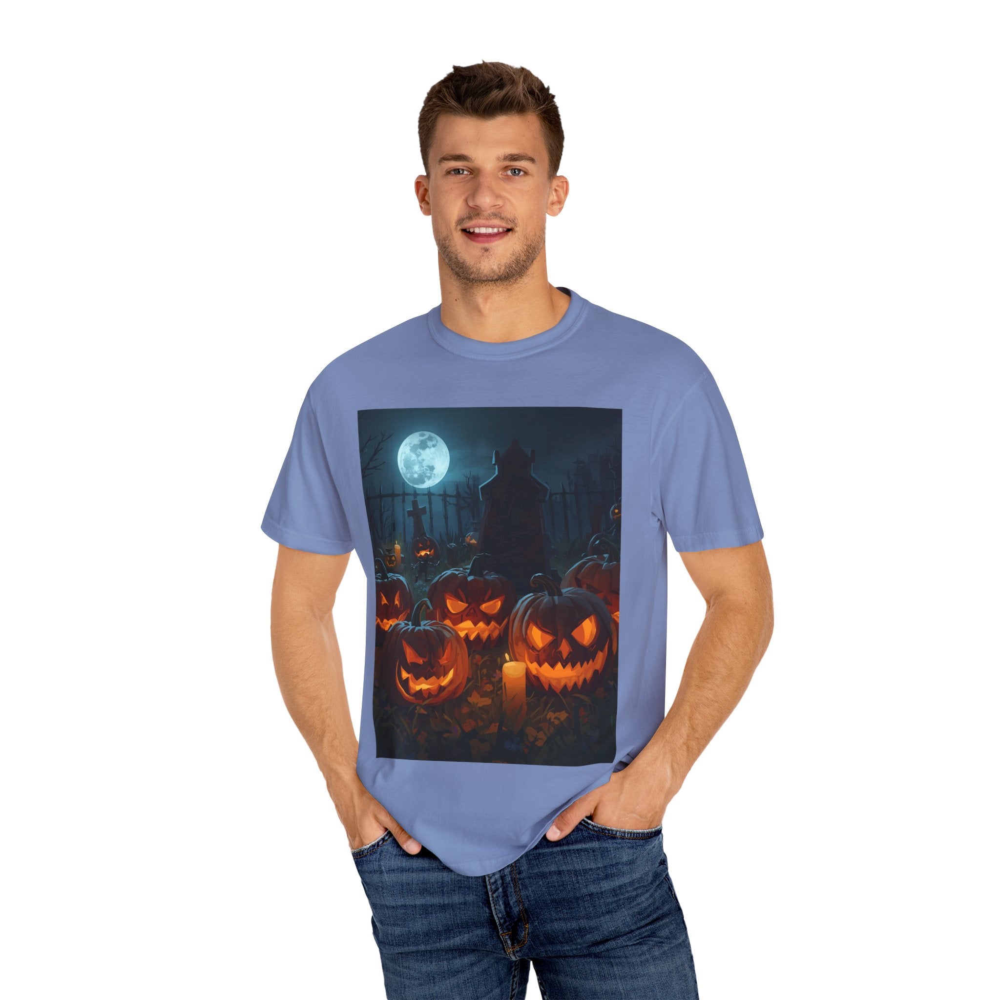 Halloween Pumpkin Unisex T-Shirt, Spooky Shirt, Fall Apparel, Halloween Costume, Casual Wear, Party Shirt