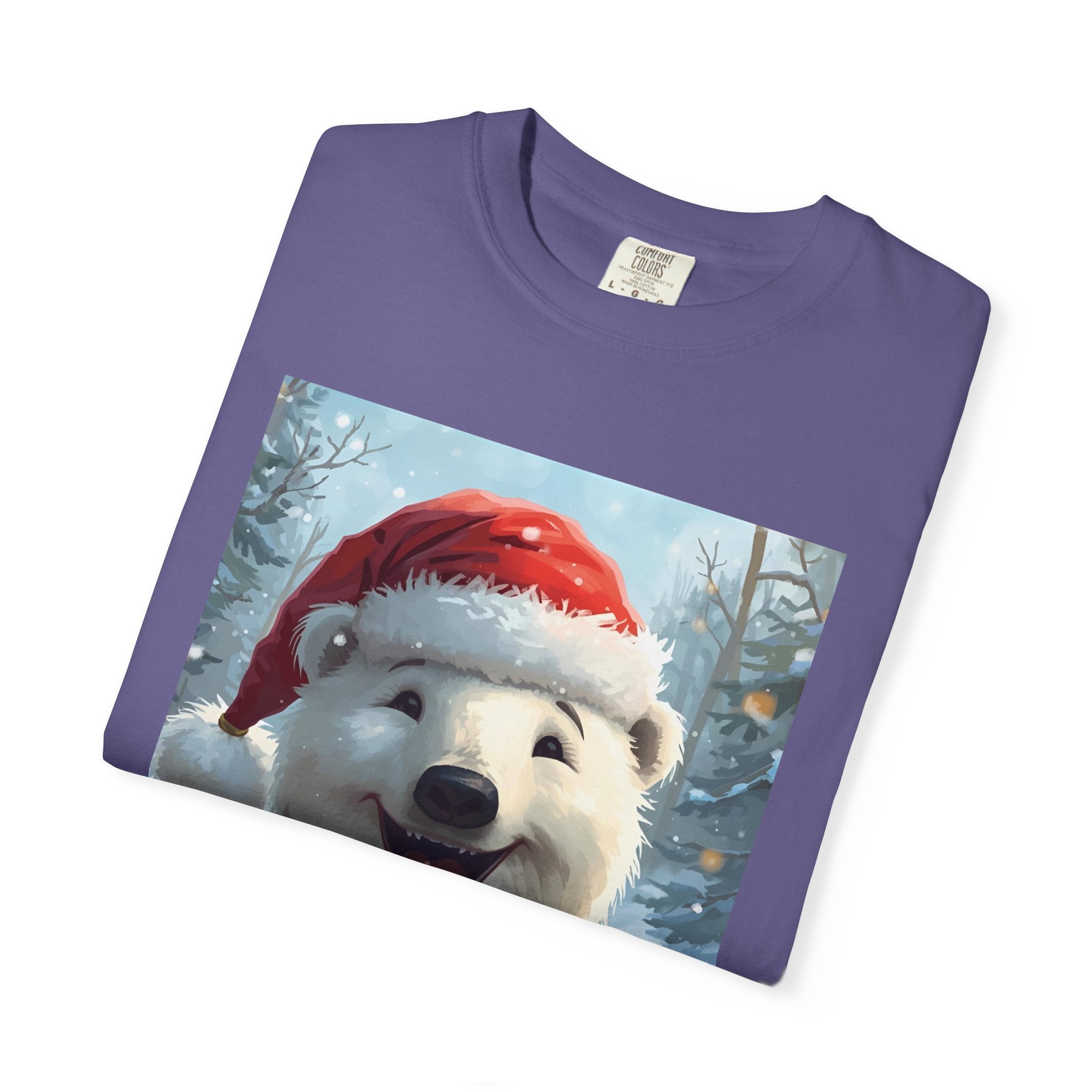 Christmas Polar Bear T-Shirt, Holiday Tee, Winter Apparel, Gift For Animal Lovers, Festive Casual Wear