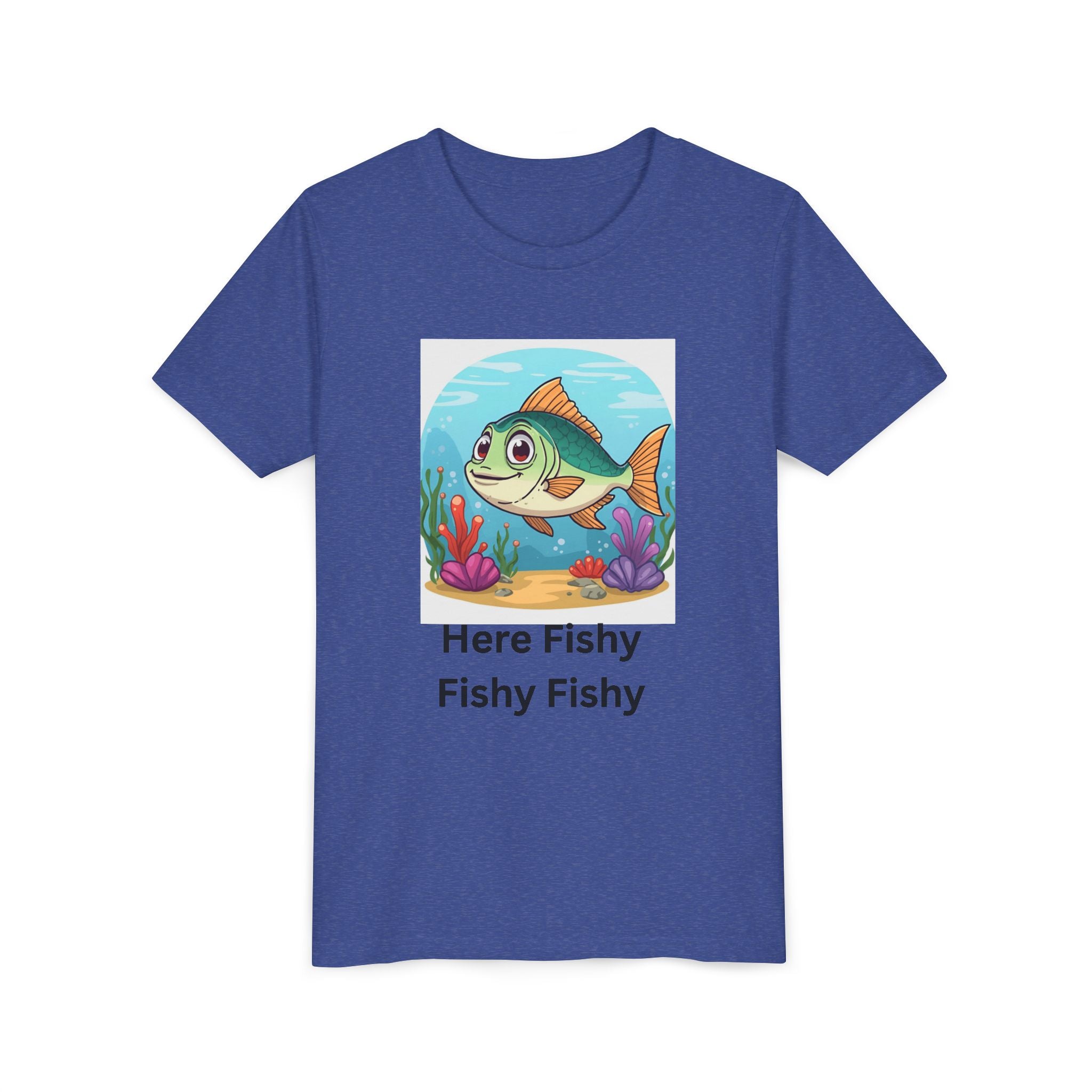 Here Fishy Fishy Fishy Youth Short Sleeve Tee