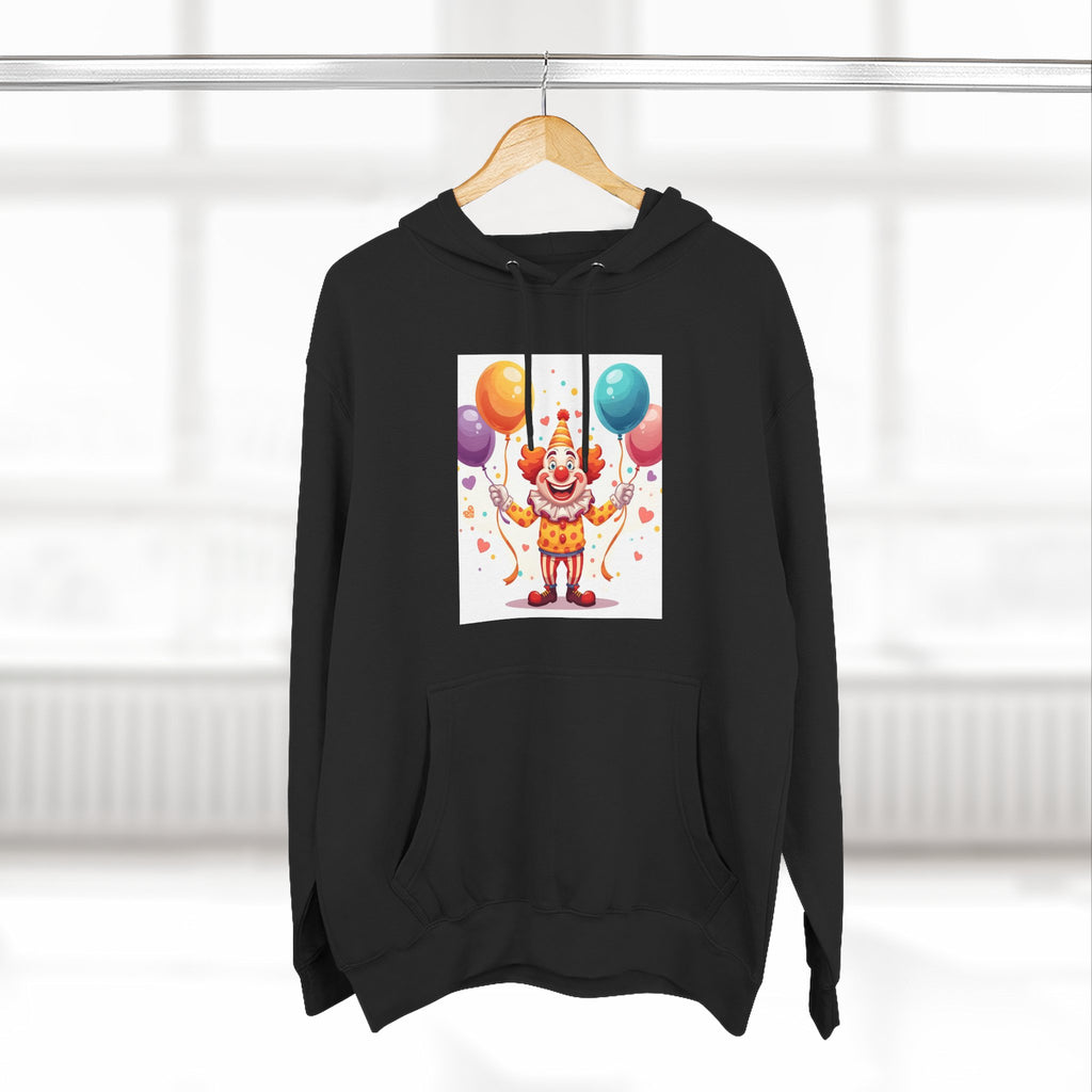 Clown Funny Three-Panel Fleece Hoodie