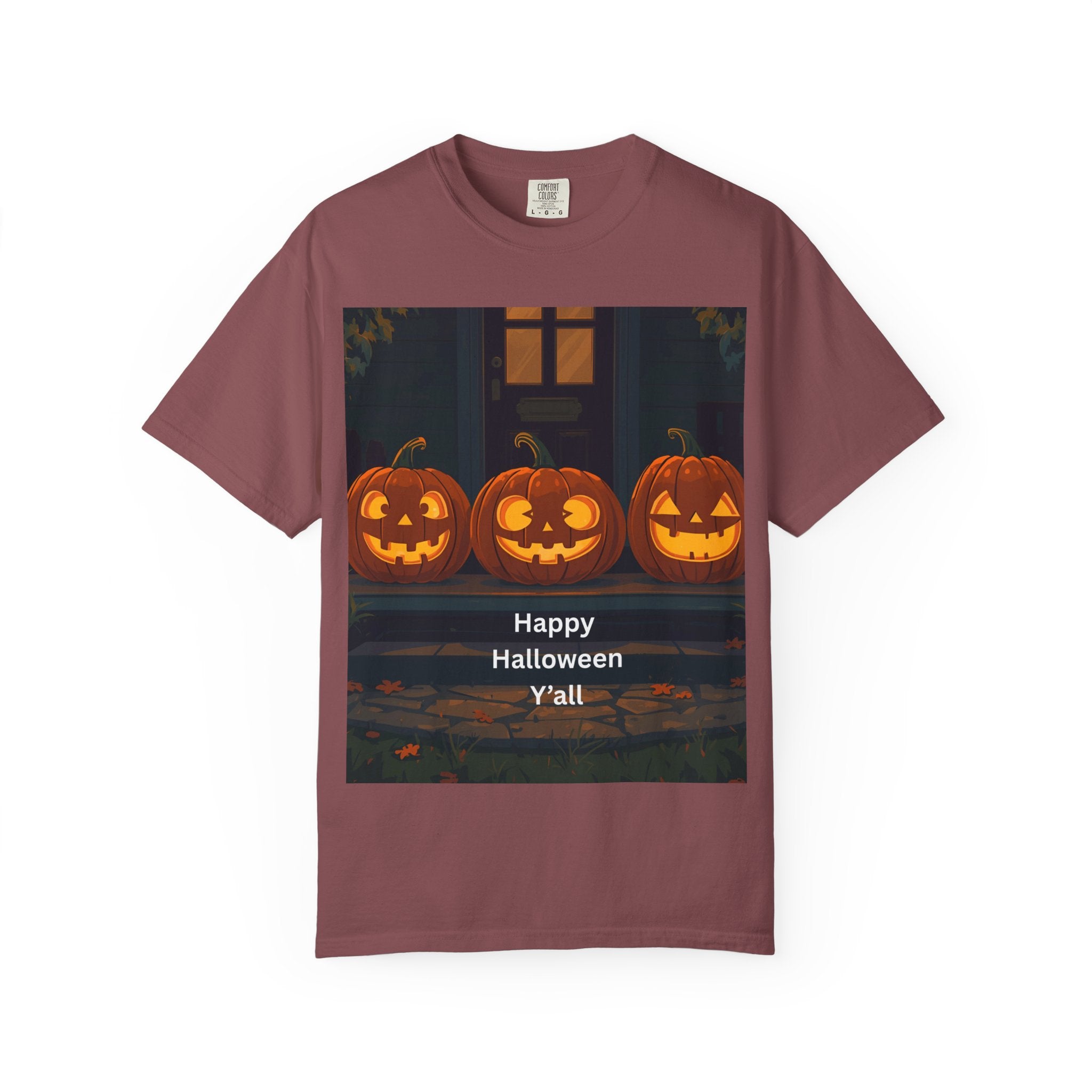 Happy Halloween Unisex T-Shirt, Spooky Season Apparel, Halloween Costume, Fall T-Shirt, Pumpkin Design Shirt, Y'all Graphic Tee