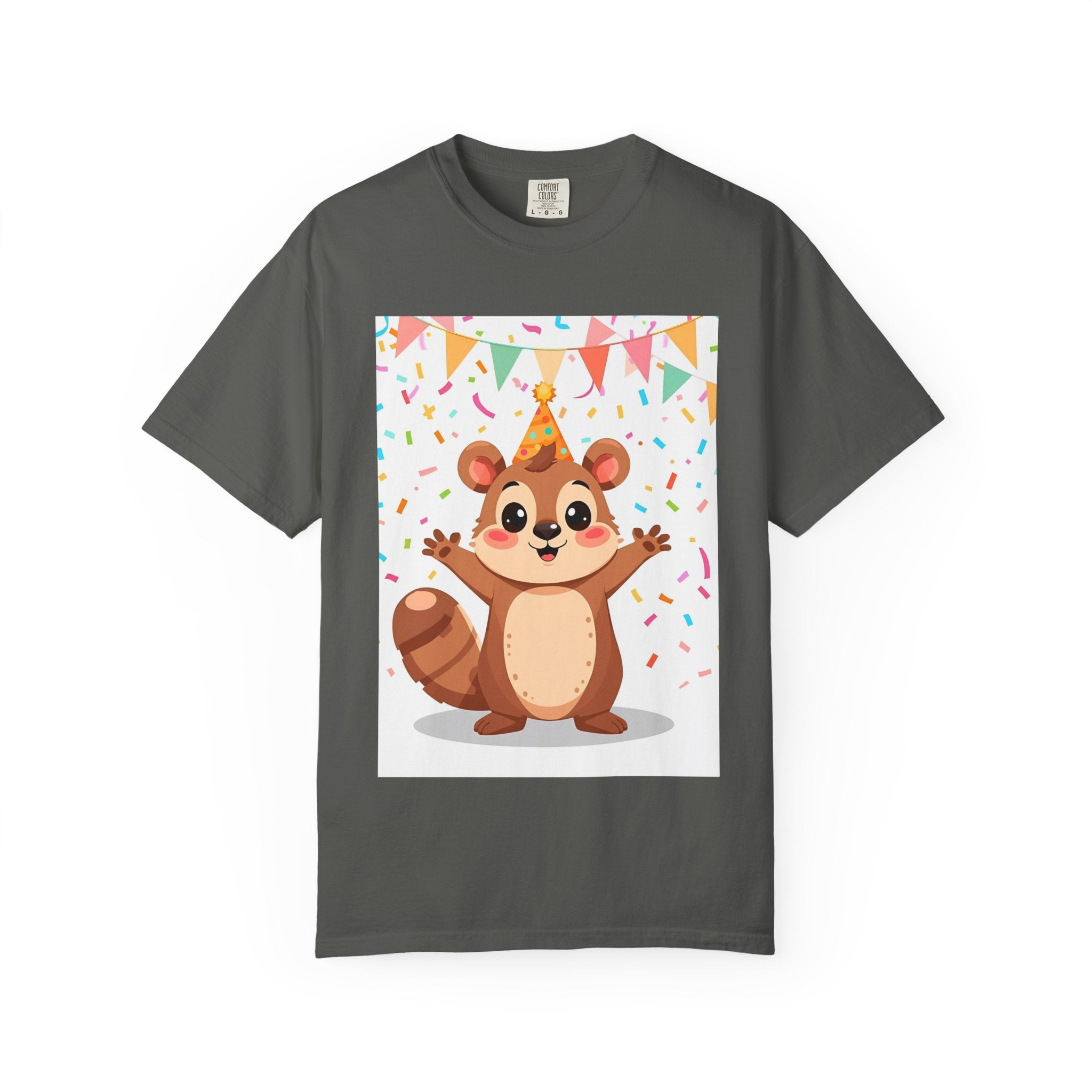 Adorable Party Animal Squirl T-Shirt - Birthday Gift, Unisex Tee, Celebration Apparel, Cute Animal Print, Fun Gift Idea