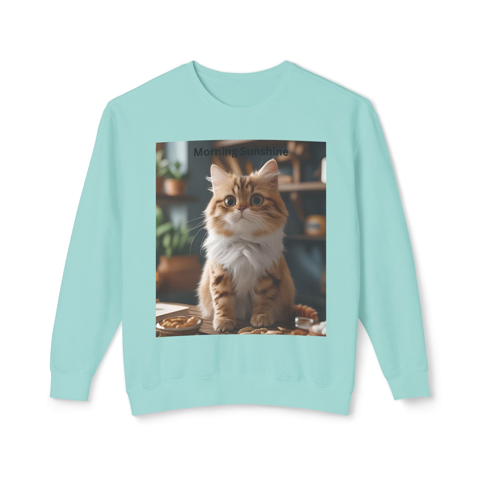 Cute Cat Crewneck Sweatshirt, Cozy Sweatshirt, Gift for Cat Lovers, Funny Cat Apparel, Casual Outfit, Pet Lover Gift