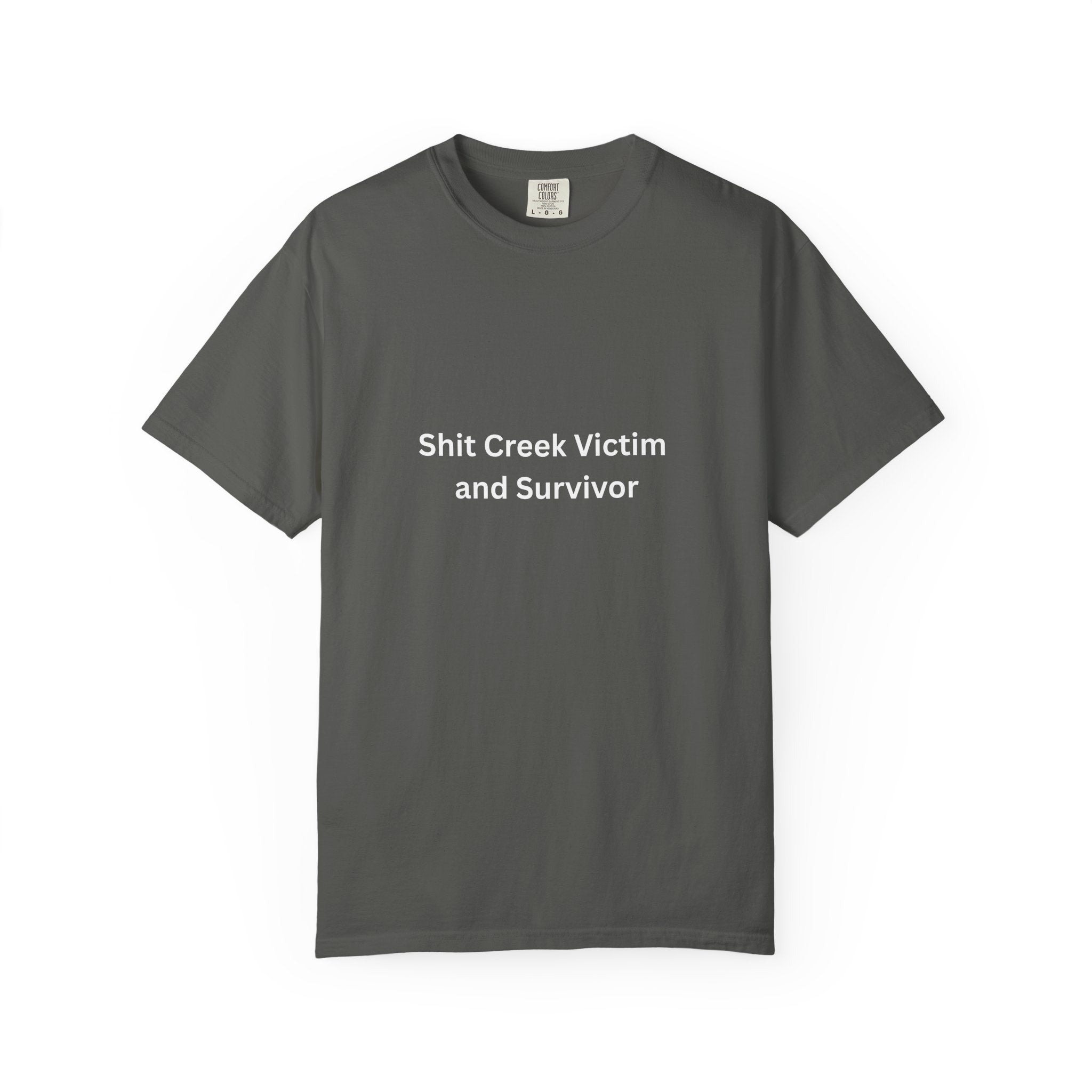 Shit Creek Survivor Garment-Dyed T-Shirt - Soft, Stylish, Perfect for Everyday Wear, Casual Outings, Gifts for Birthdays or Holidays