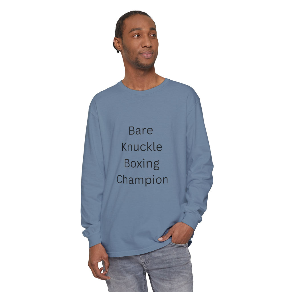 Bare Knuckle Boxing Champion Unisex Garment-dyed Long Sleeve T-Shirt