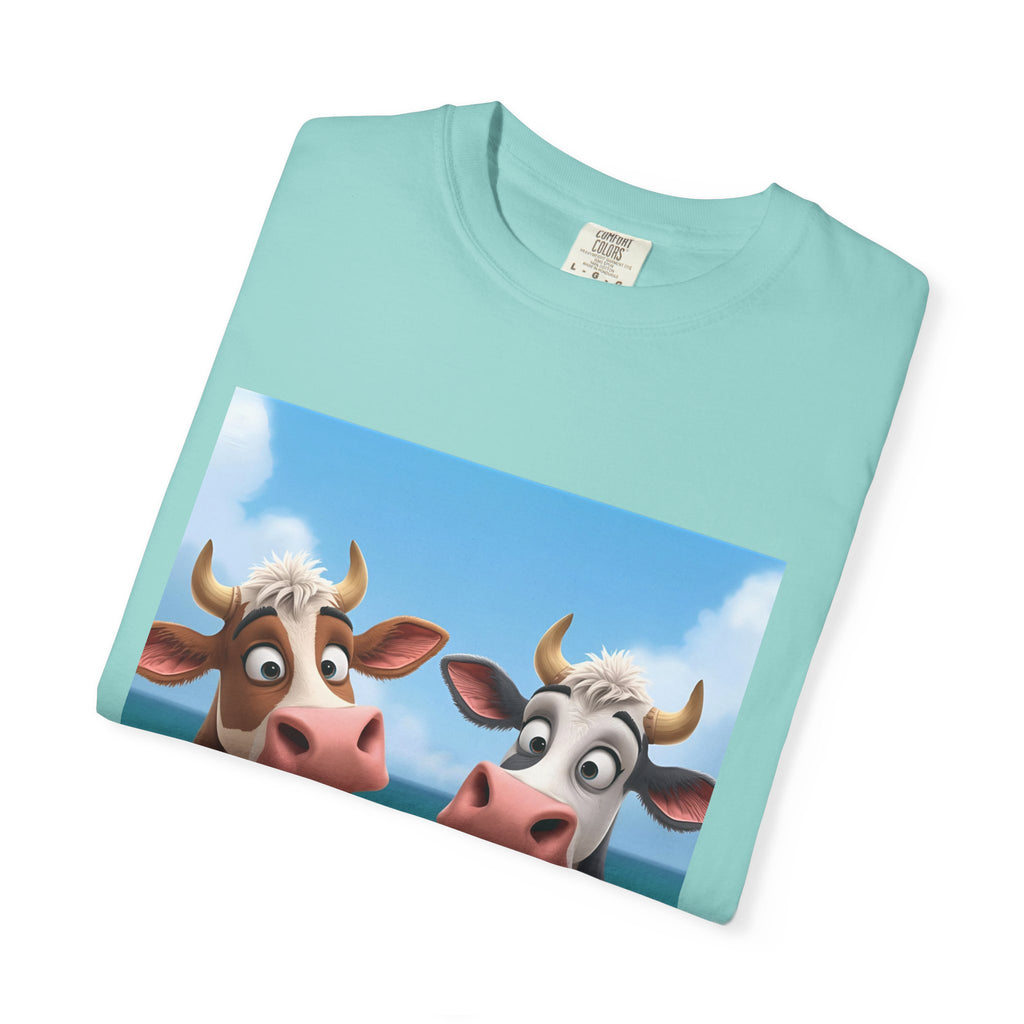 Cute Cow Ice Cream T-Shirt, Fun Summer Tee, Animal Lover Gift, Unisex Casual Top, Beach Vibes Apparel, Cute Gift for Friends