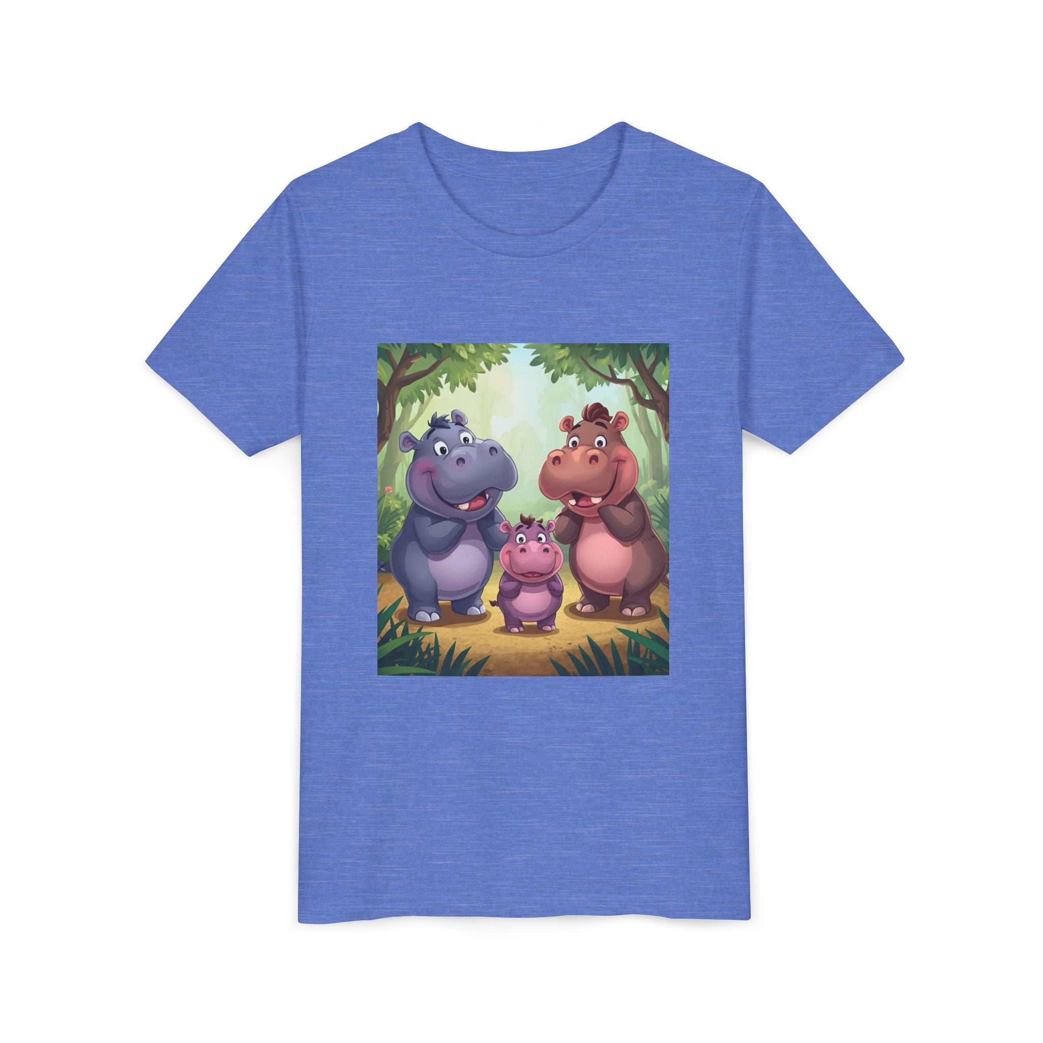 Hippo Cute Youth Short Sleeve Tee
