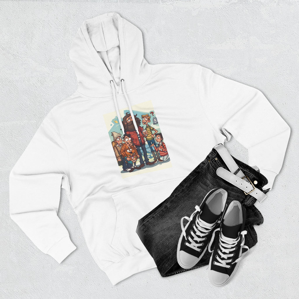 Cozy Family Fun Hoodie, Three-Panel Fleece Sweatshirt, Gift for Parents, Casual Wear, Holiday Apparel, Winter Fashion