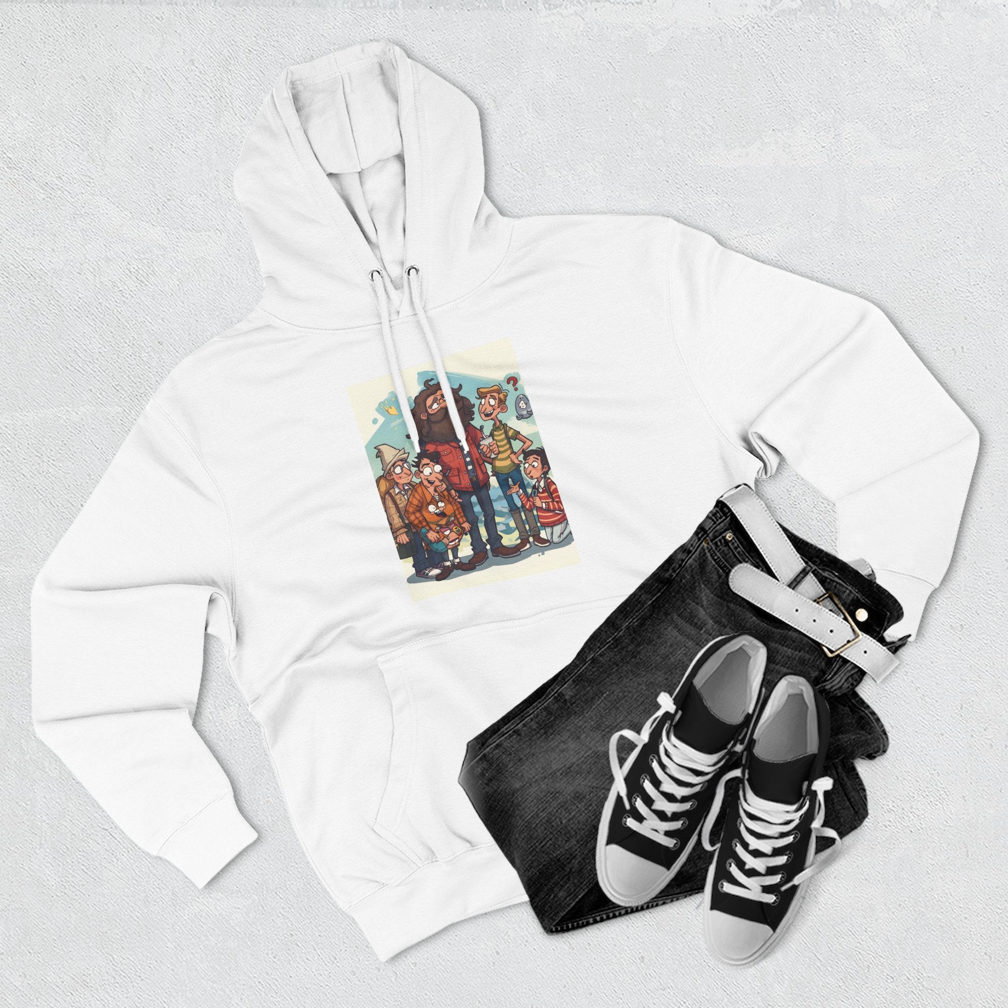 Cozy Family Fun Hoodie, Three-Panel Fleece Sweatshirt, Gift for Parents, Casual Wear, Holiday Apparel, Winter Fashion