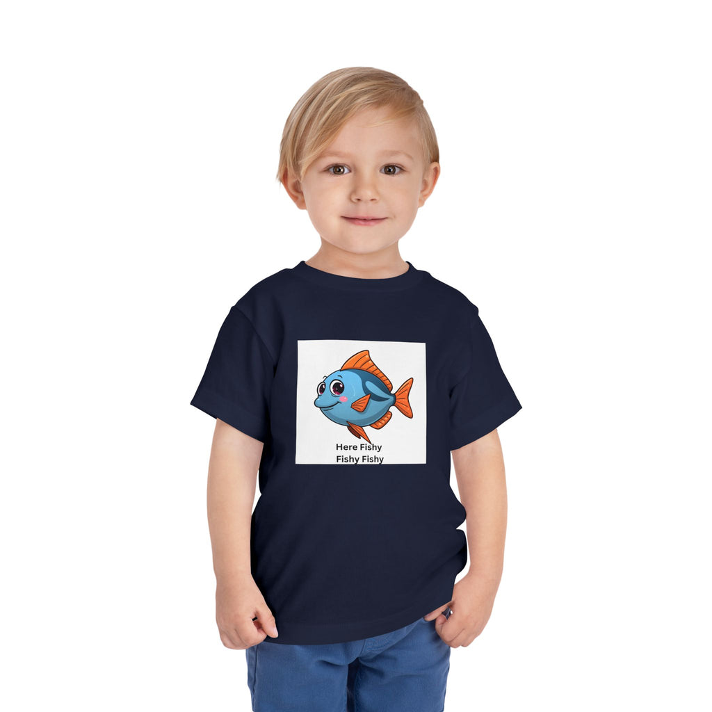 Here Fishy Fishy Fishy Toddler Short Sleeve Tee
