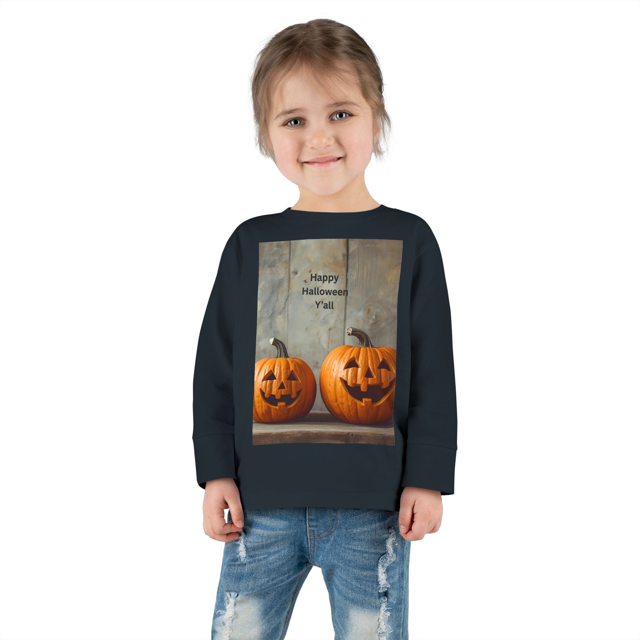 Halloween Pumpkin Toddler Long Sleeve Tee