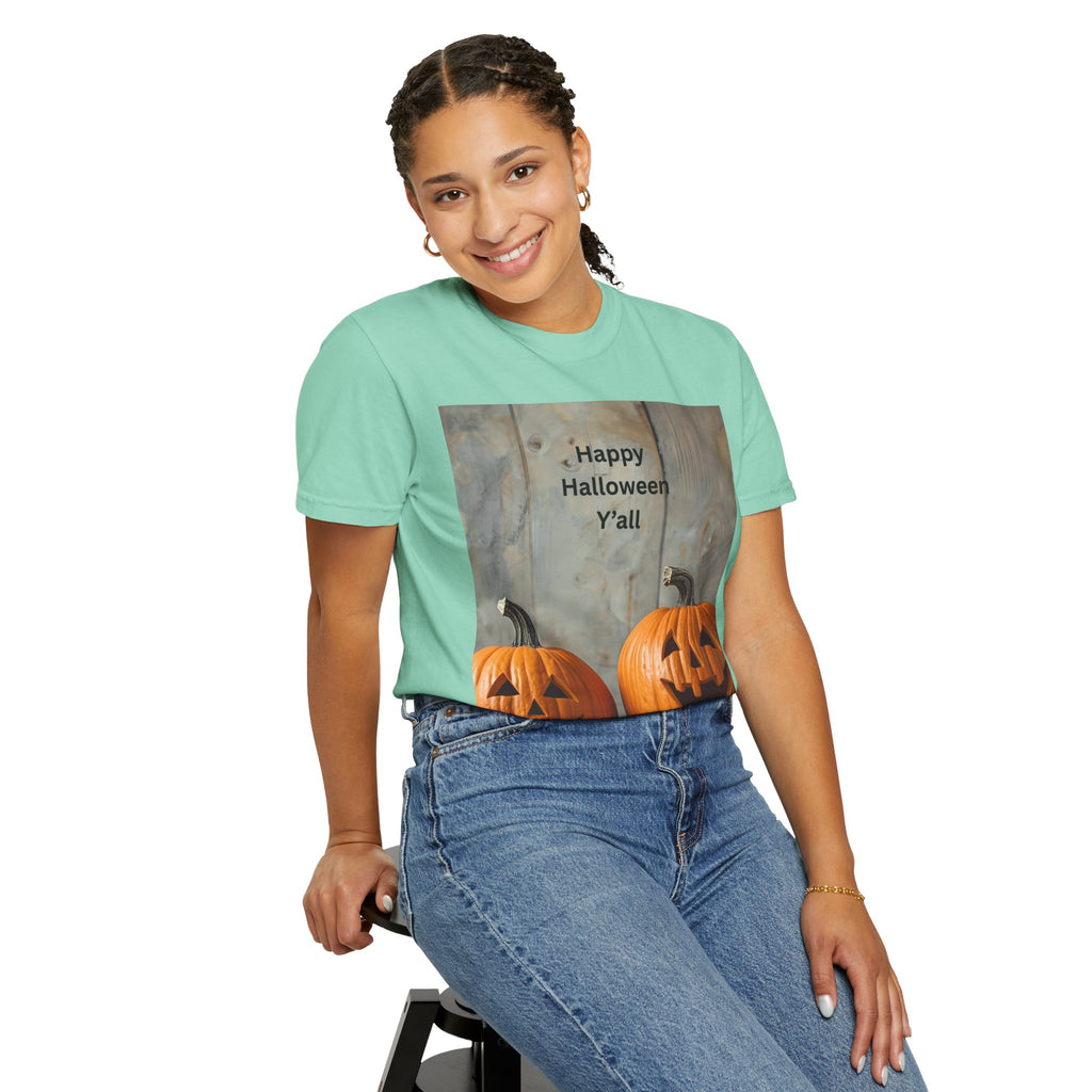 Happy Halloween Y'all T-Shirt | Cozy Fall Tee, Pumpkin Shirt, Unisex Halloween Apparel, October Gift, Casual Wear