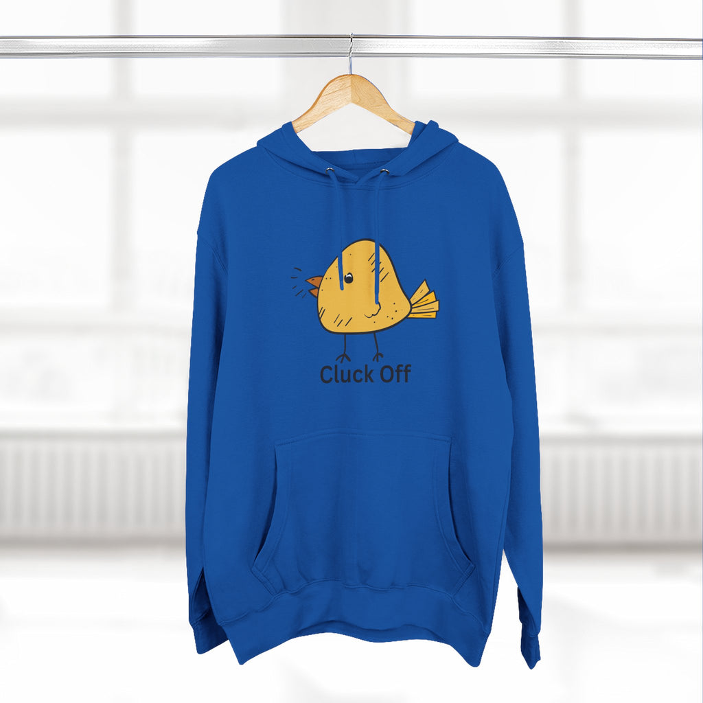 Cluck Off Funny Bird Hoodie, Quirky Fleece Hoodie, Gifting for Bird Lovers, Casual Wear, Perfect for Relaxing