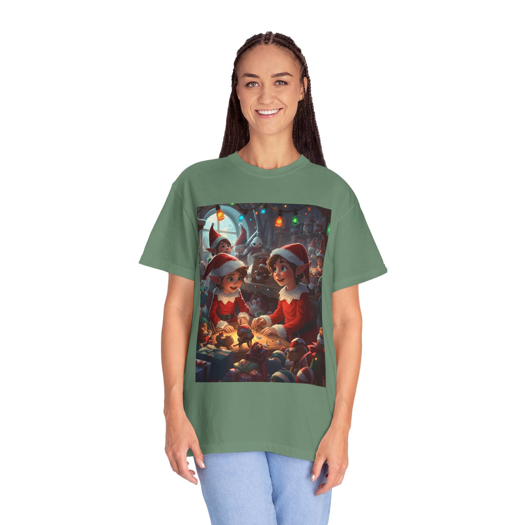 Festive Christmas Elf T-Shirt, Holiday Gift, Unisex Tee, Seasonal Wear, Family Celebration, Santa Theme