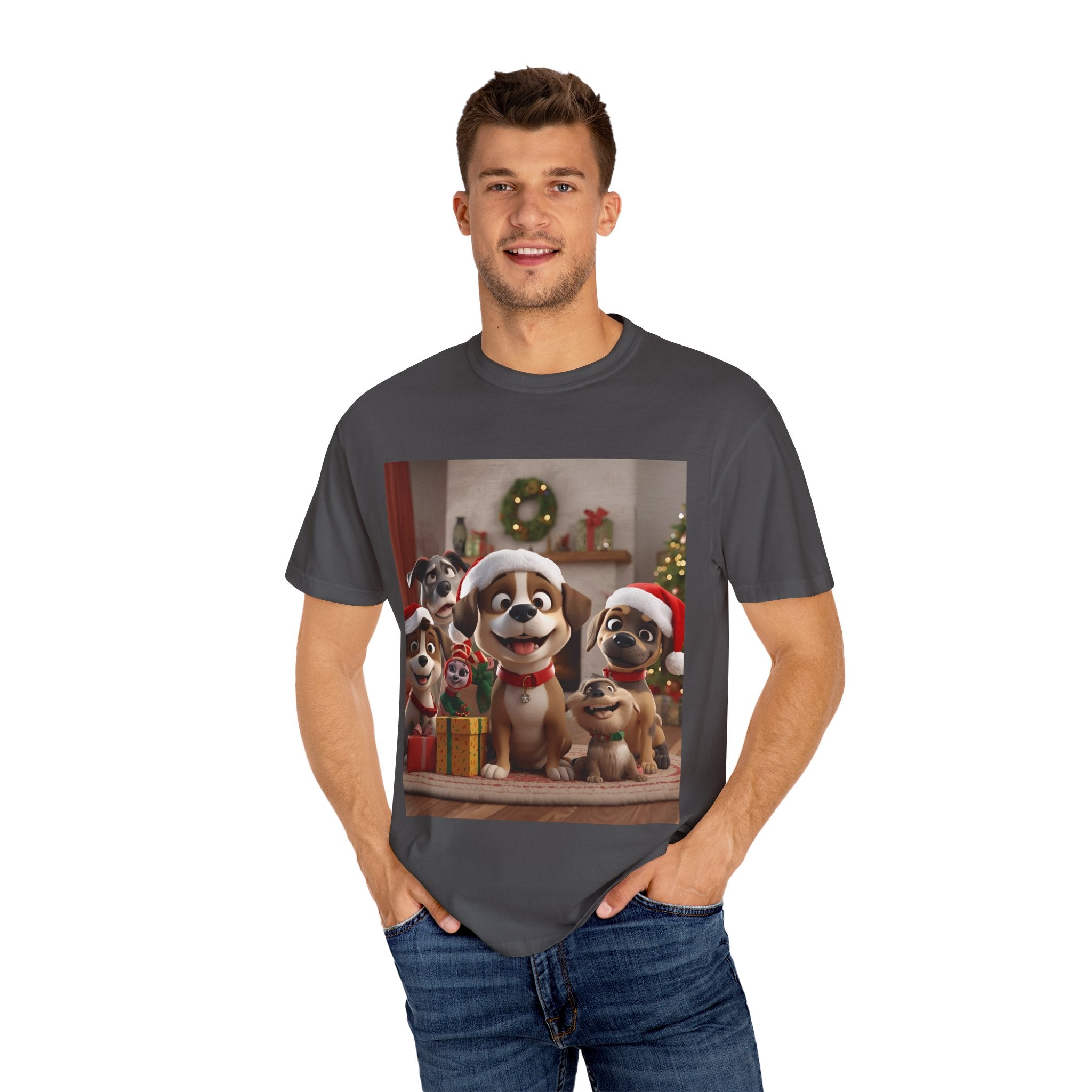 Cute Christmas Festive Dog Holiday T-Shirt | Pet Lover Gift, Christmas Shirt, Unisex Casual Tee, Cute Animal Apparel, Holiday Spirit Outfit