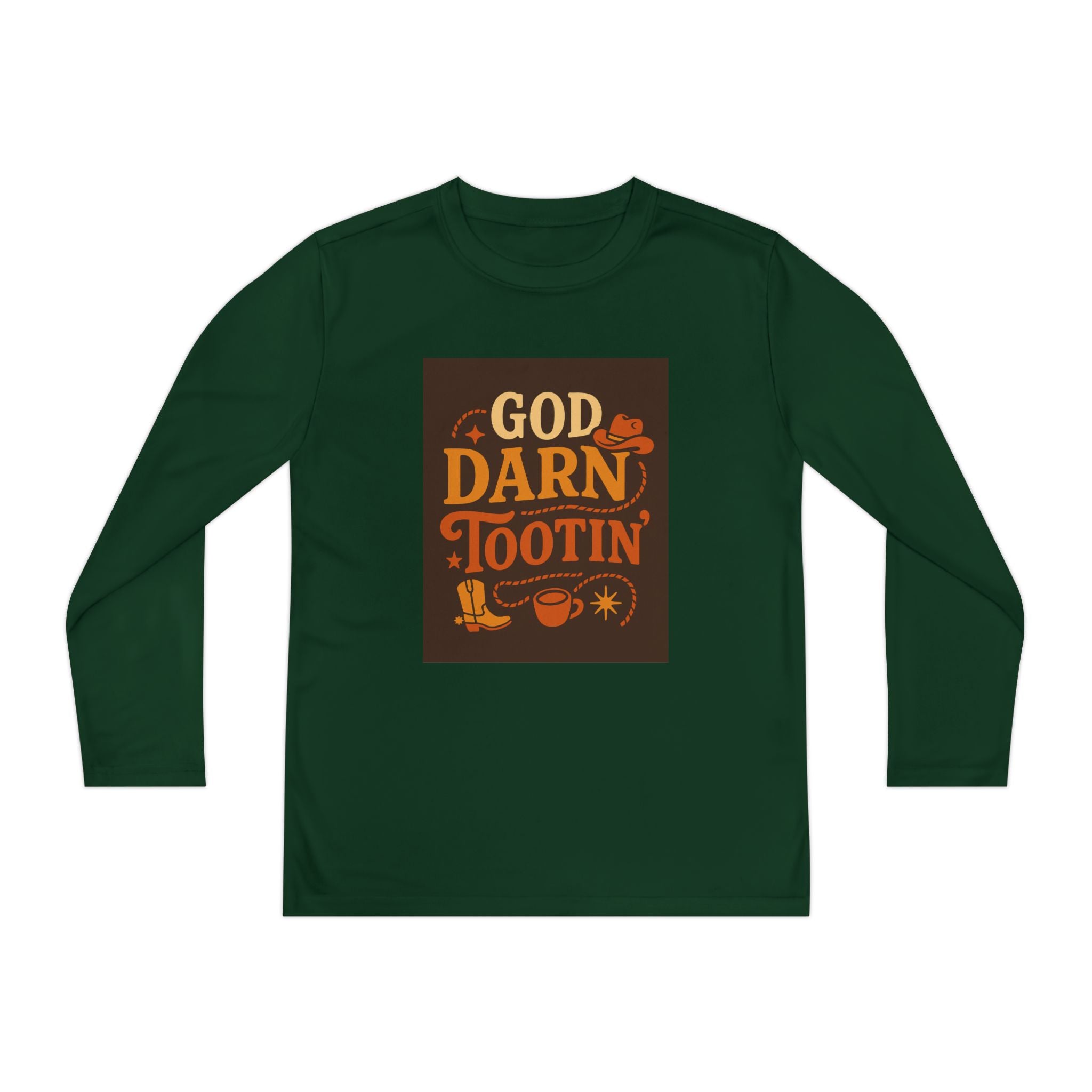 God Darn Tootin Youth Long Sleeve Competitor Tee