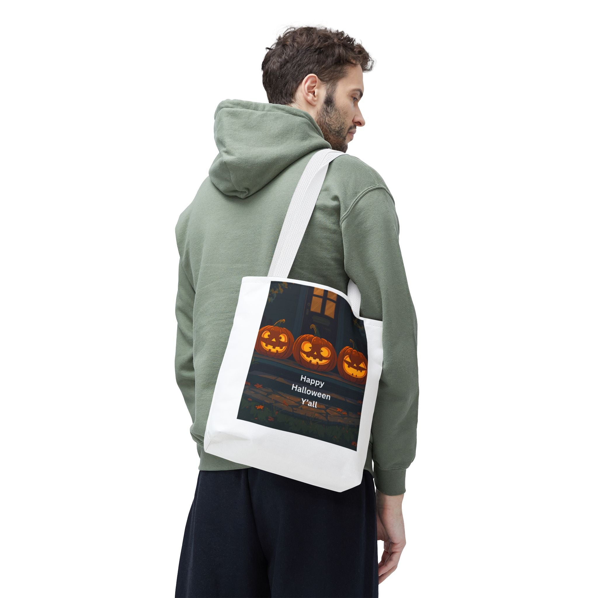 Spooky Halloween Tote Bag, Trick-or-Treat Bag, Pumpkin Bag, Fall Tote, Festive Grocery Bag, Halloween Decor