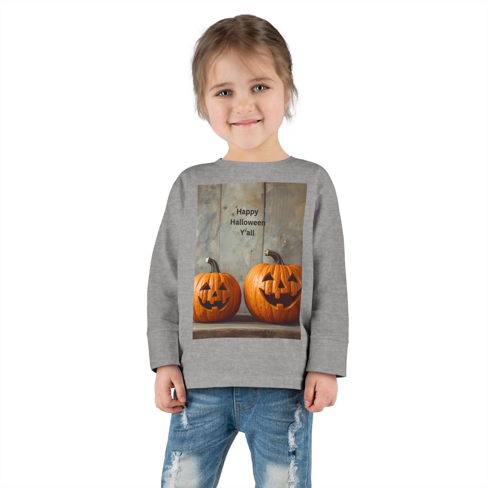 Halloween Pumpkin Toddler Long Sleeve Tee